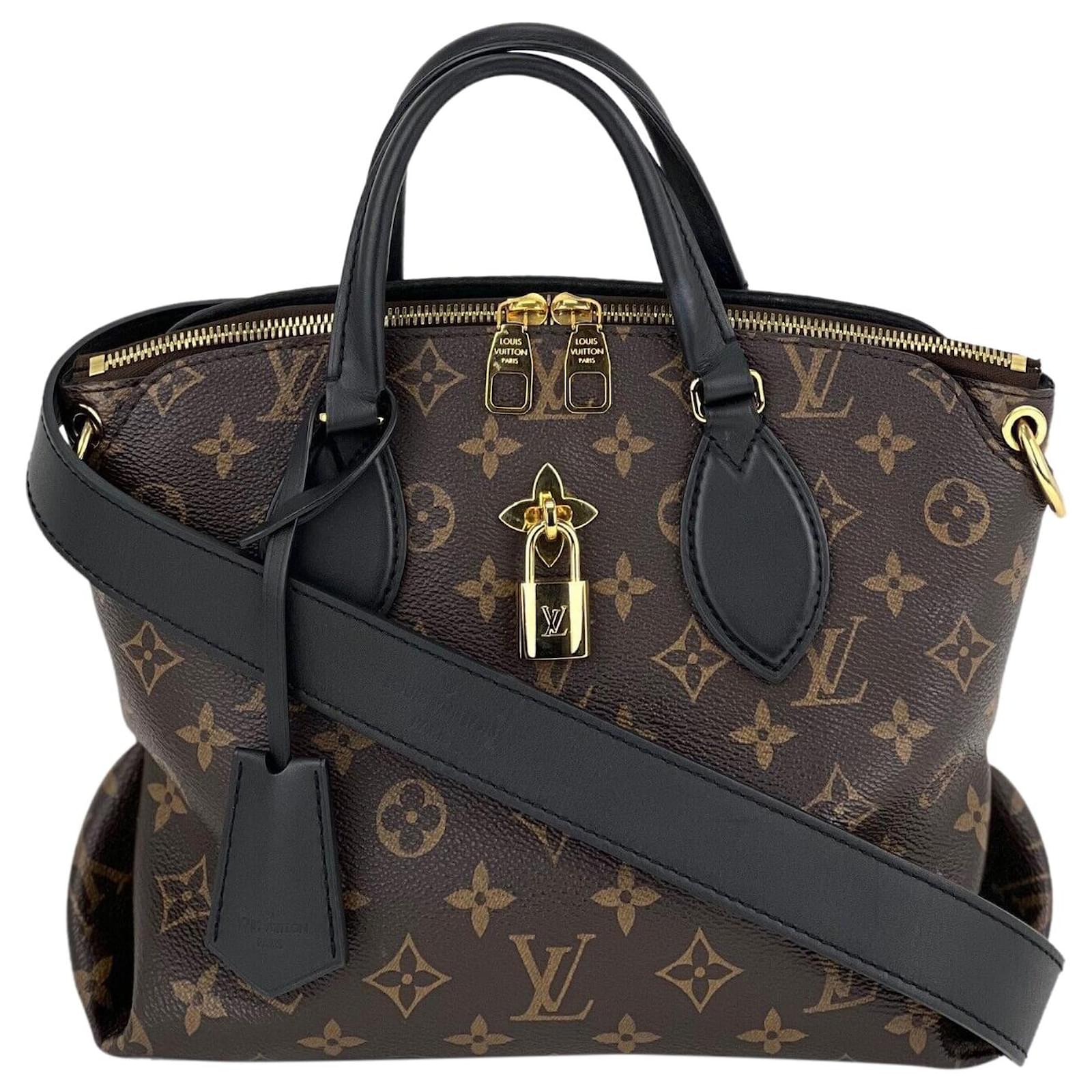 Louis Vuitton Shoulder Bag Flower Zippered Pm Noir Black Leather