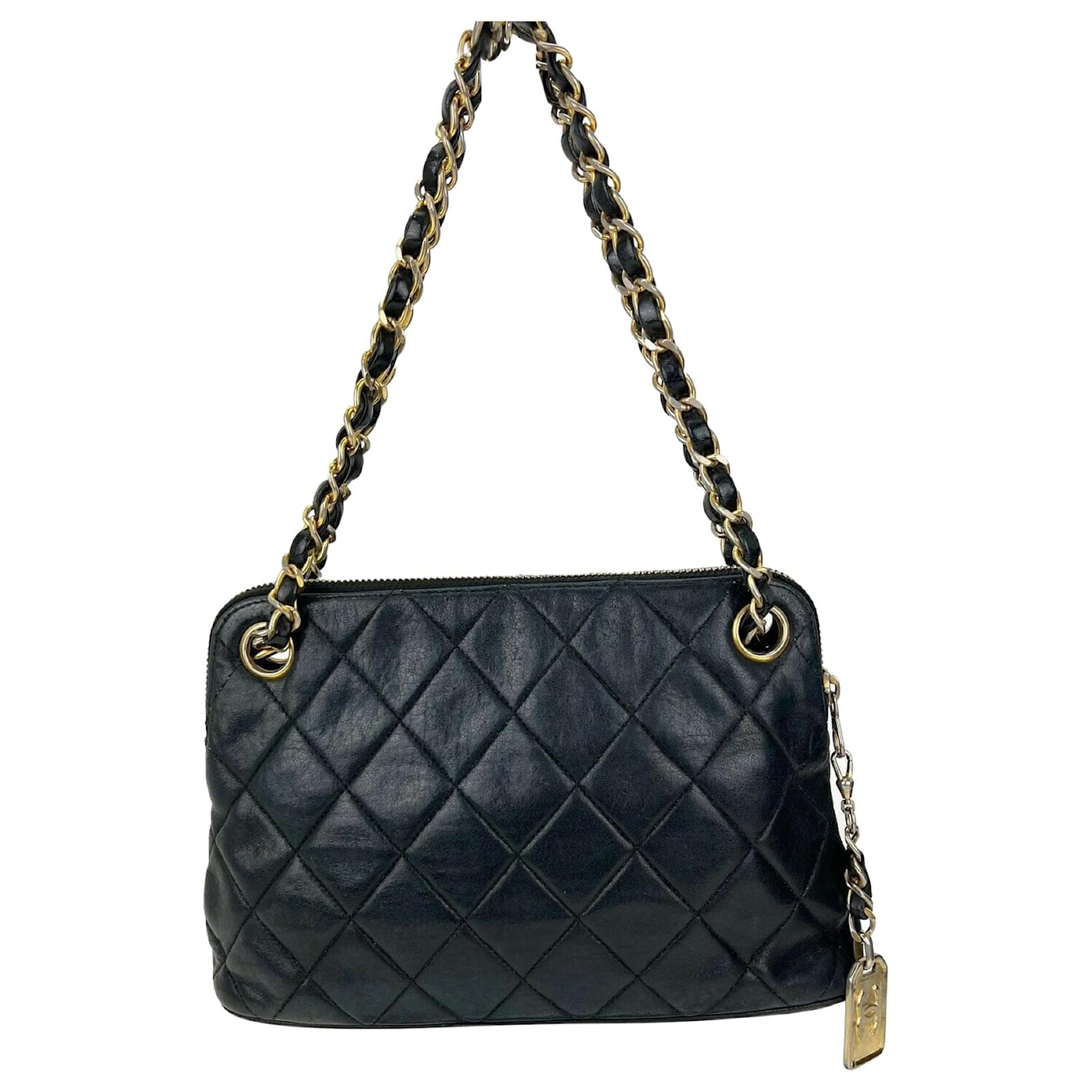 Chanel Chanel Bag Quilted Lambskin Leather Chain Vintage Black Mini  Shoulder Bag C77 ref.641413 - Joli Closet