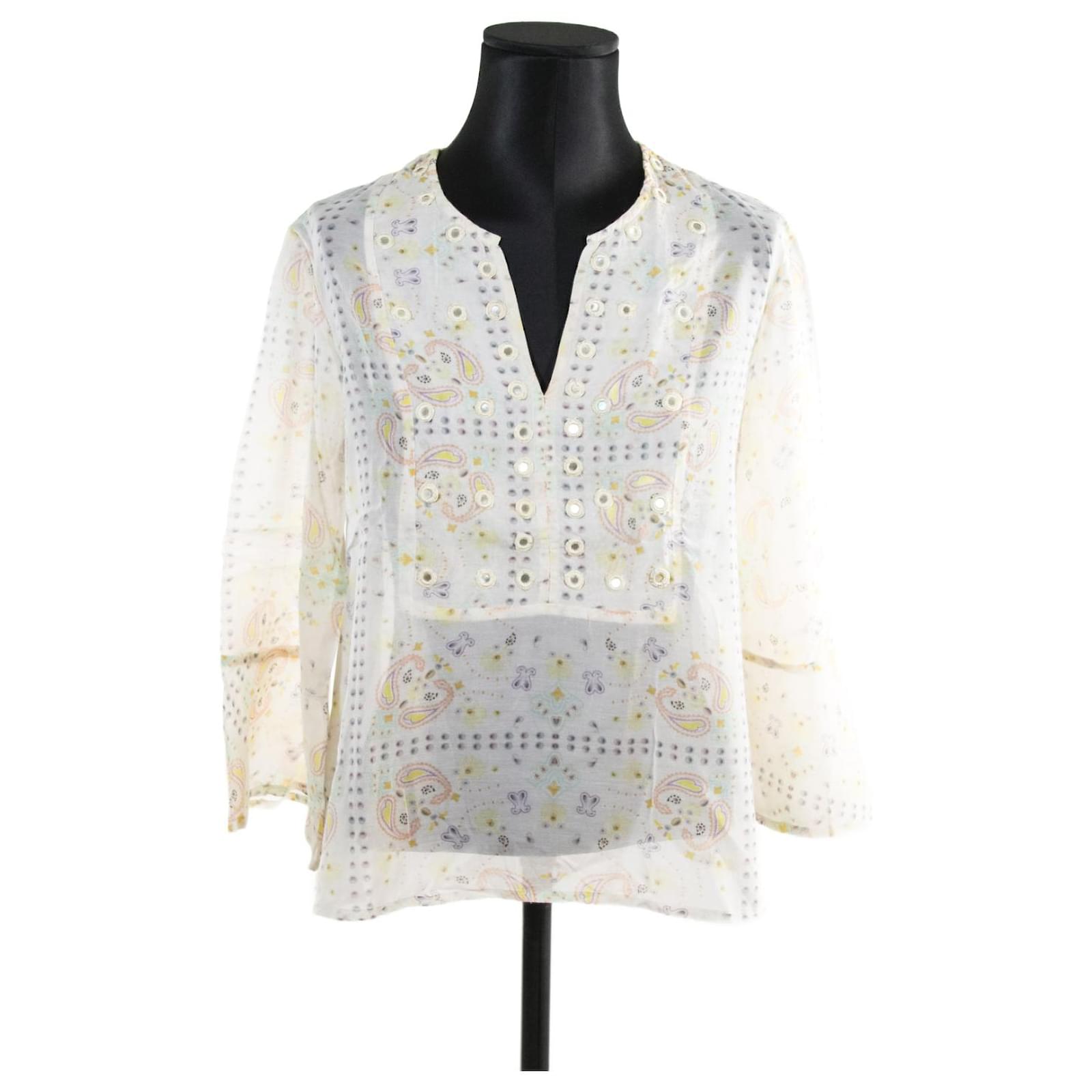 Top Antik Batik 38 White Cotton ref.642284 - Joli Closet