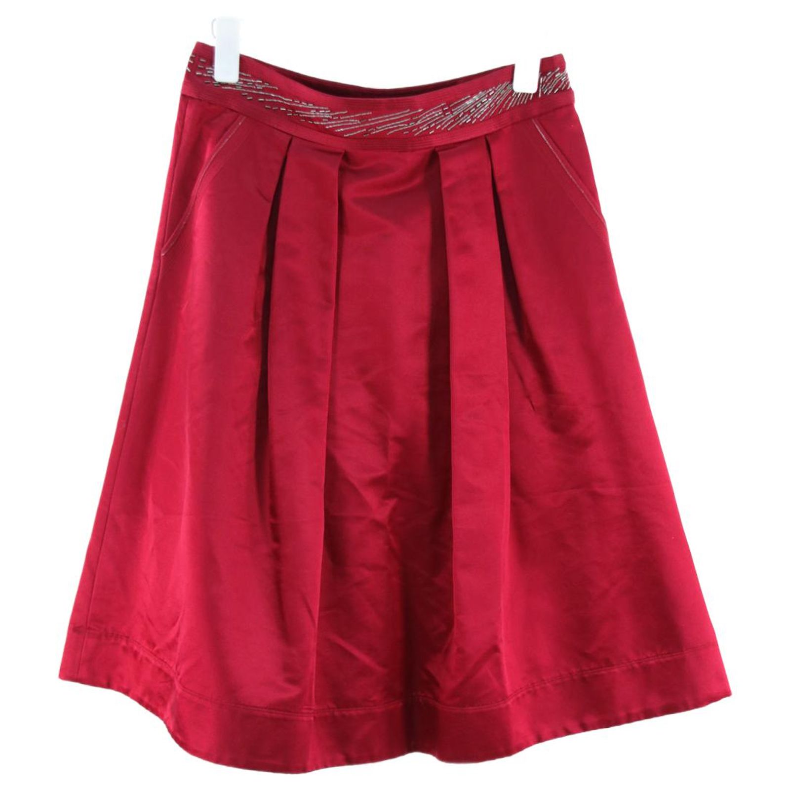 Superbe Manteau Ventilo La Colline Rouge Framboise En Velours Côtelé - Taille 40 Pour Femme