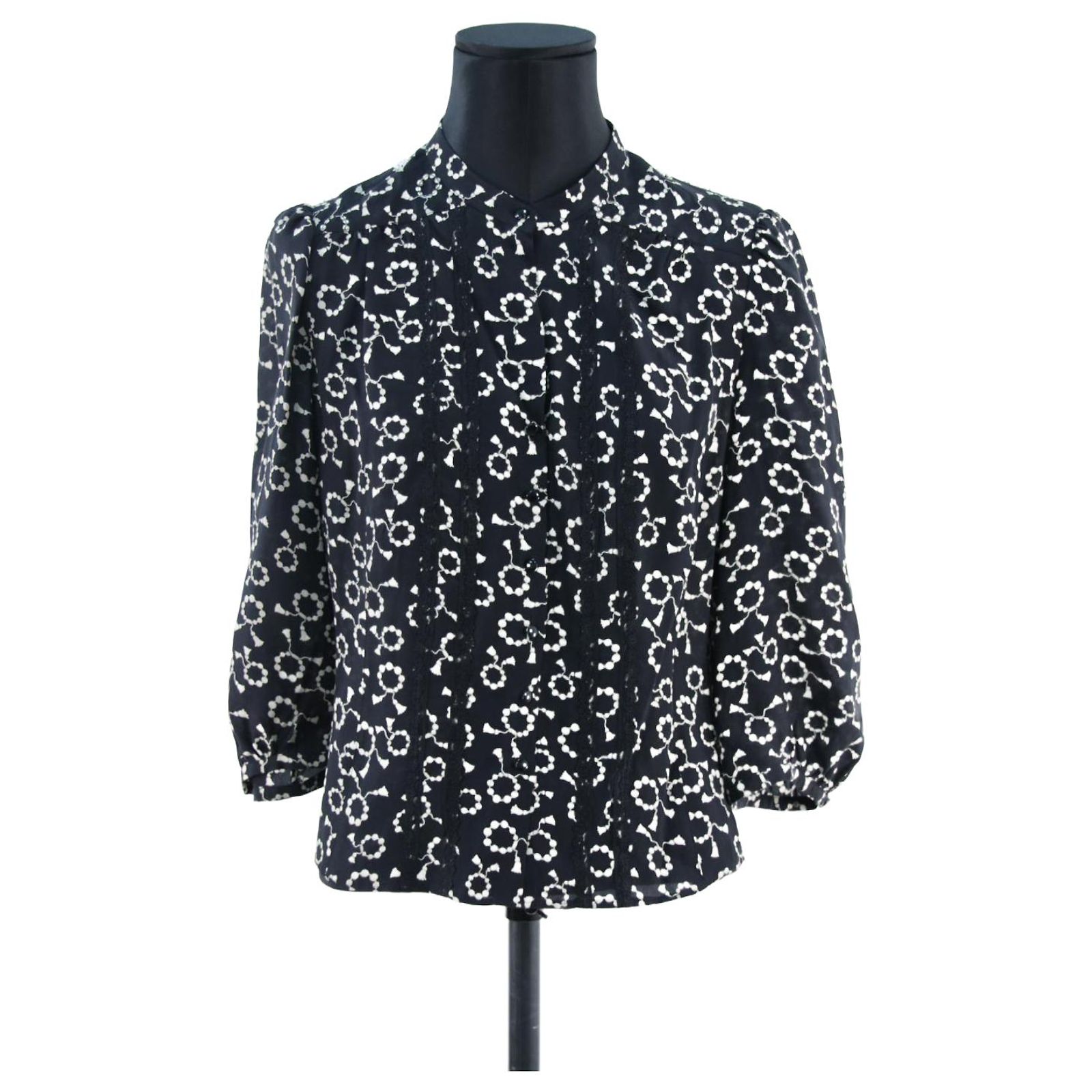 Gilet Ventilo Noir T40 - Perles Sur Velours - Taille L Femme - Occasion Très Bon état