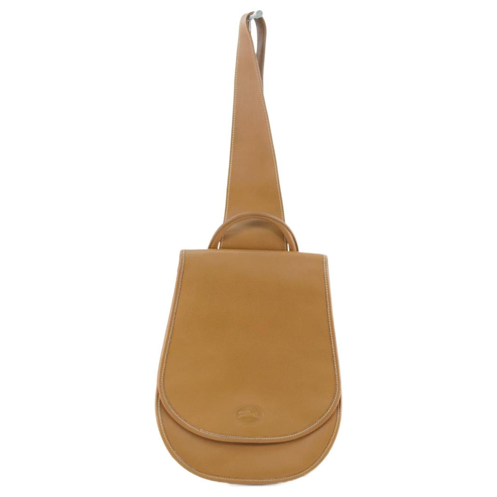 Longchamp backpack Brown Leather ref.642599 Joli Closet