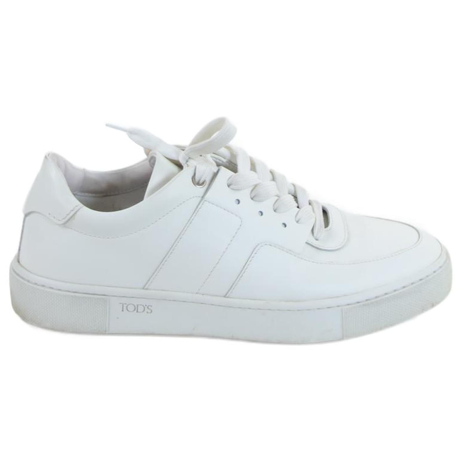 Tod's sneakers 40 White Leather ref.642665 - Joli Closet