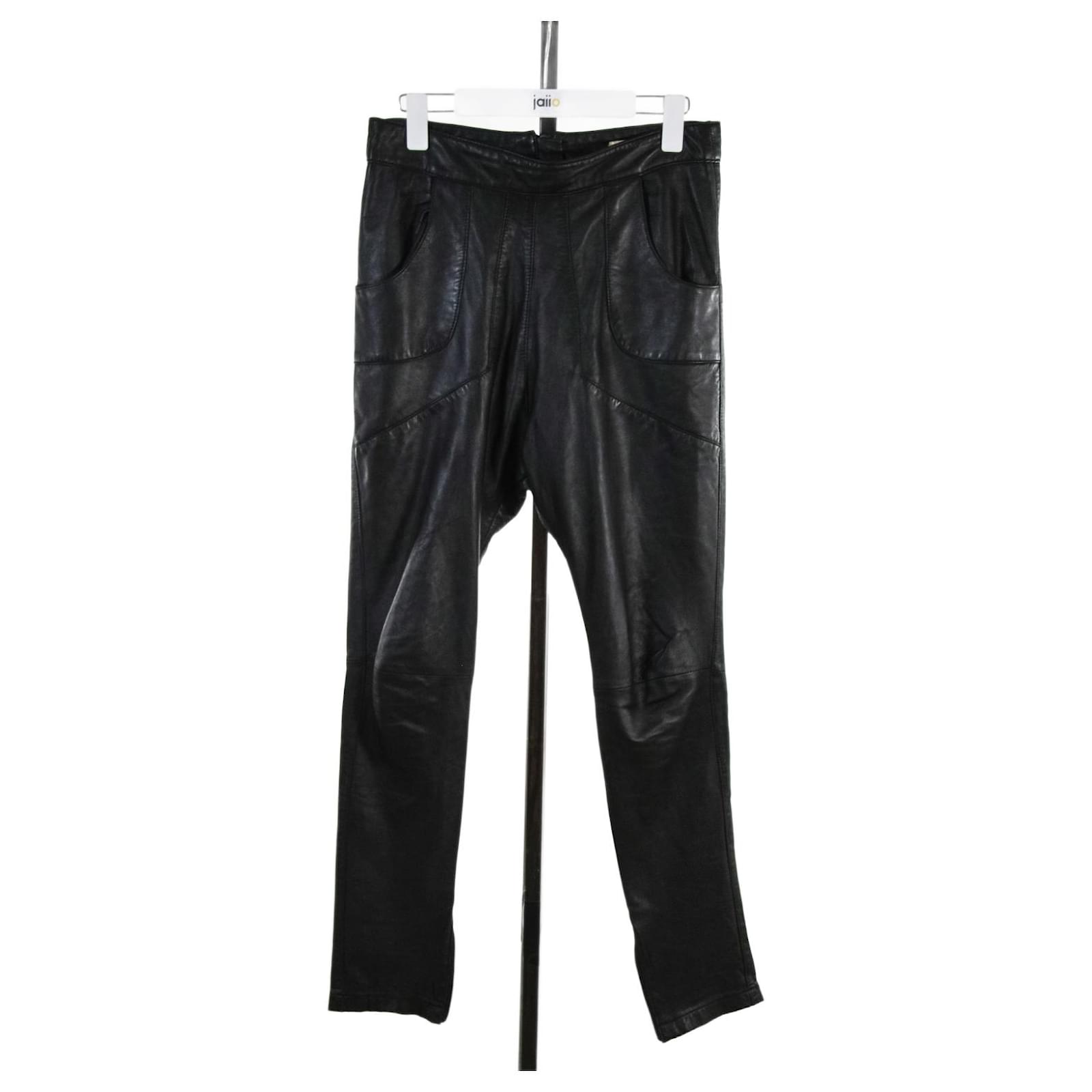 Bel Air pants 36 Black Leather ref.642829 - Joli Closet