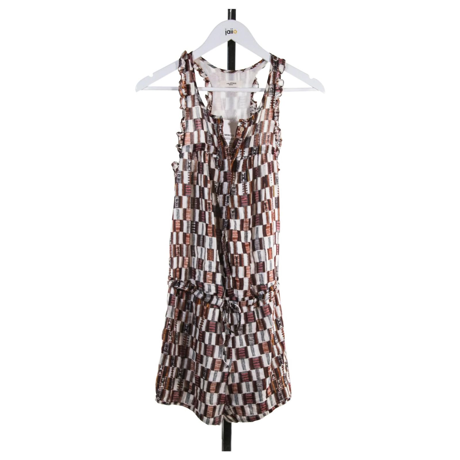 Chemisier Isabel Marant Étoile - Marron, Brodé Avec Franges, Manches Longues, Taille 38
