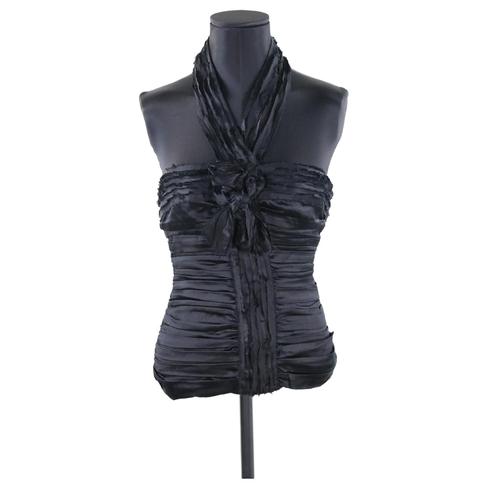 Dolce & Gabbana top 42 Black Silk ref.644368 Joli Closet