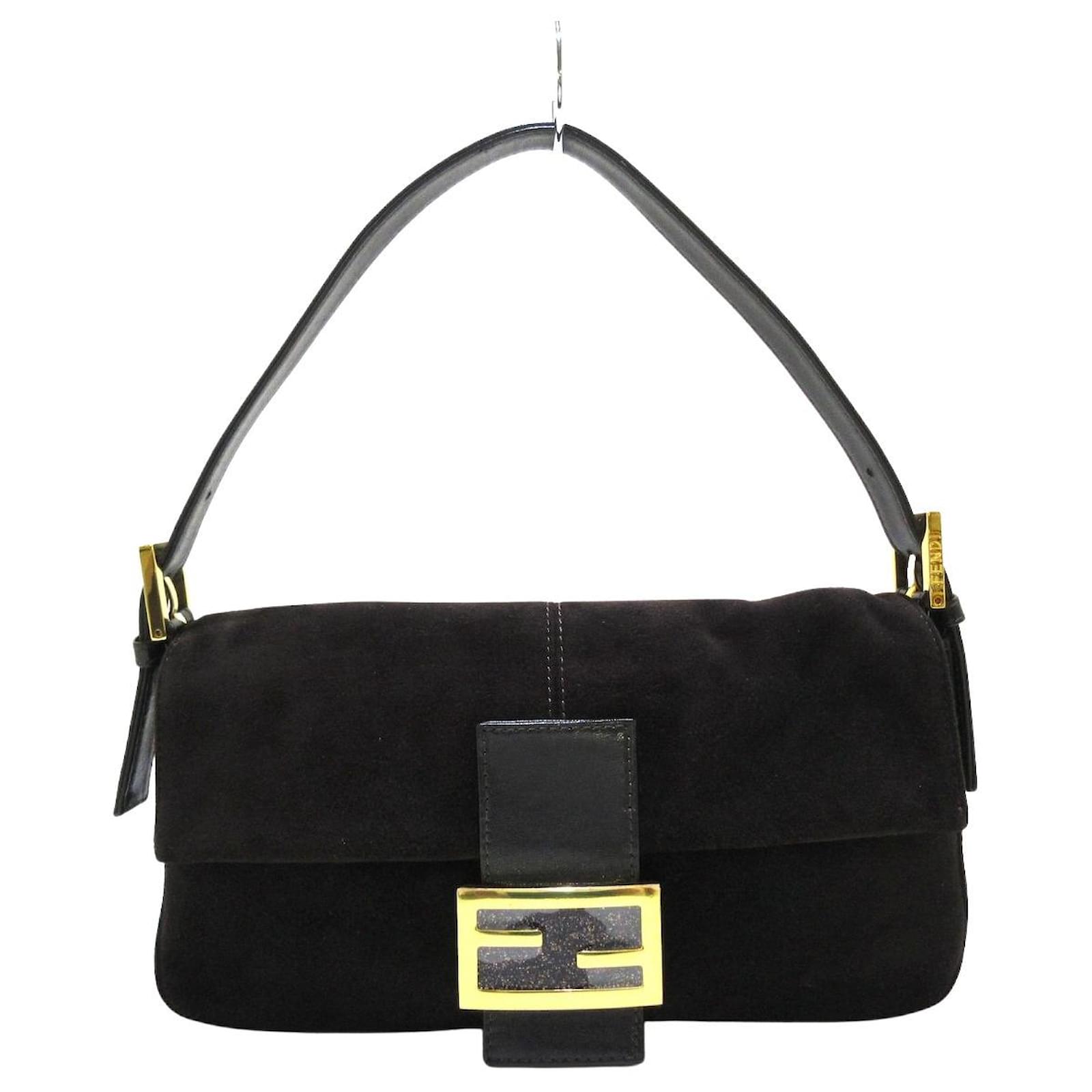 Fendi Mamma Baguette Brown Suede ref.644930 - Joli Closet