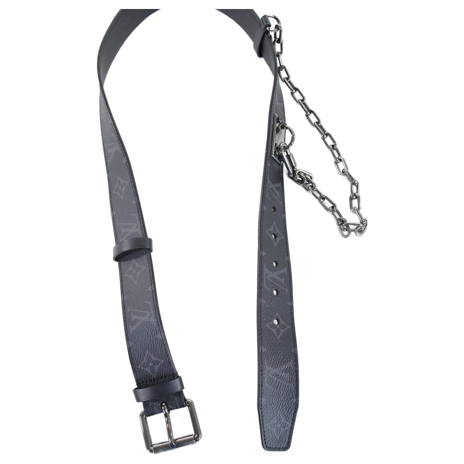 Louis Vuitton Belt Black Leather ref.645155 Joli Closet