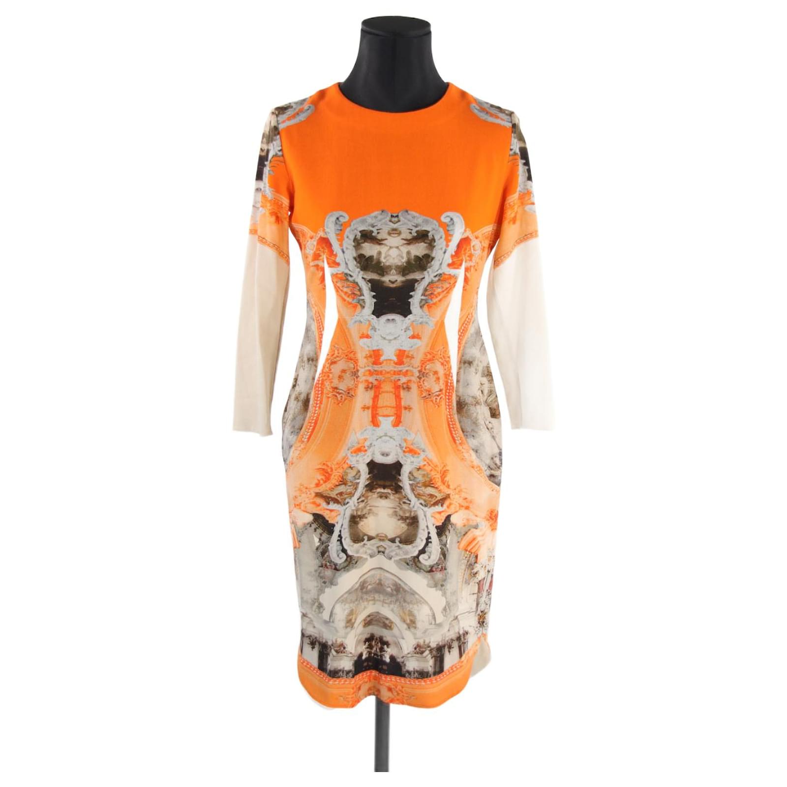 Givenchy Dress 38 Orange Wool  - Joli Closet