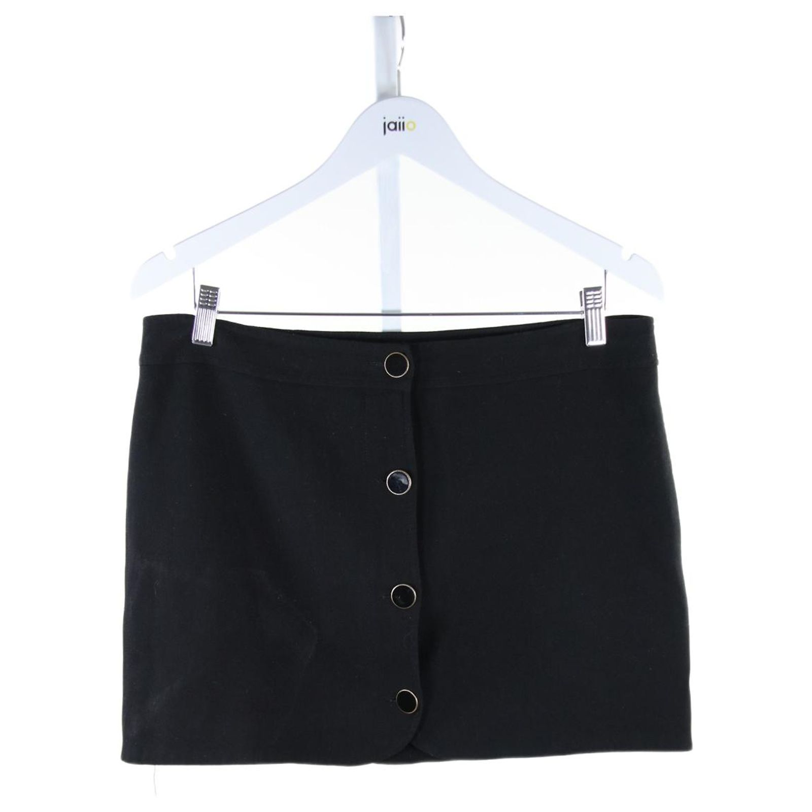 Jupe Caroll Noire En Laine Avec Sequins - Taille 40, Longueur Genou - Occasion Très Bon état