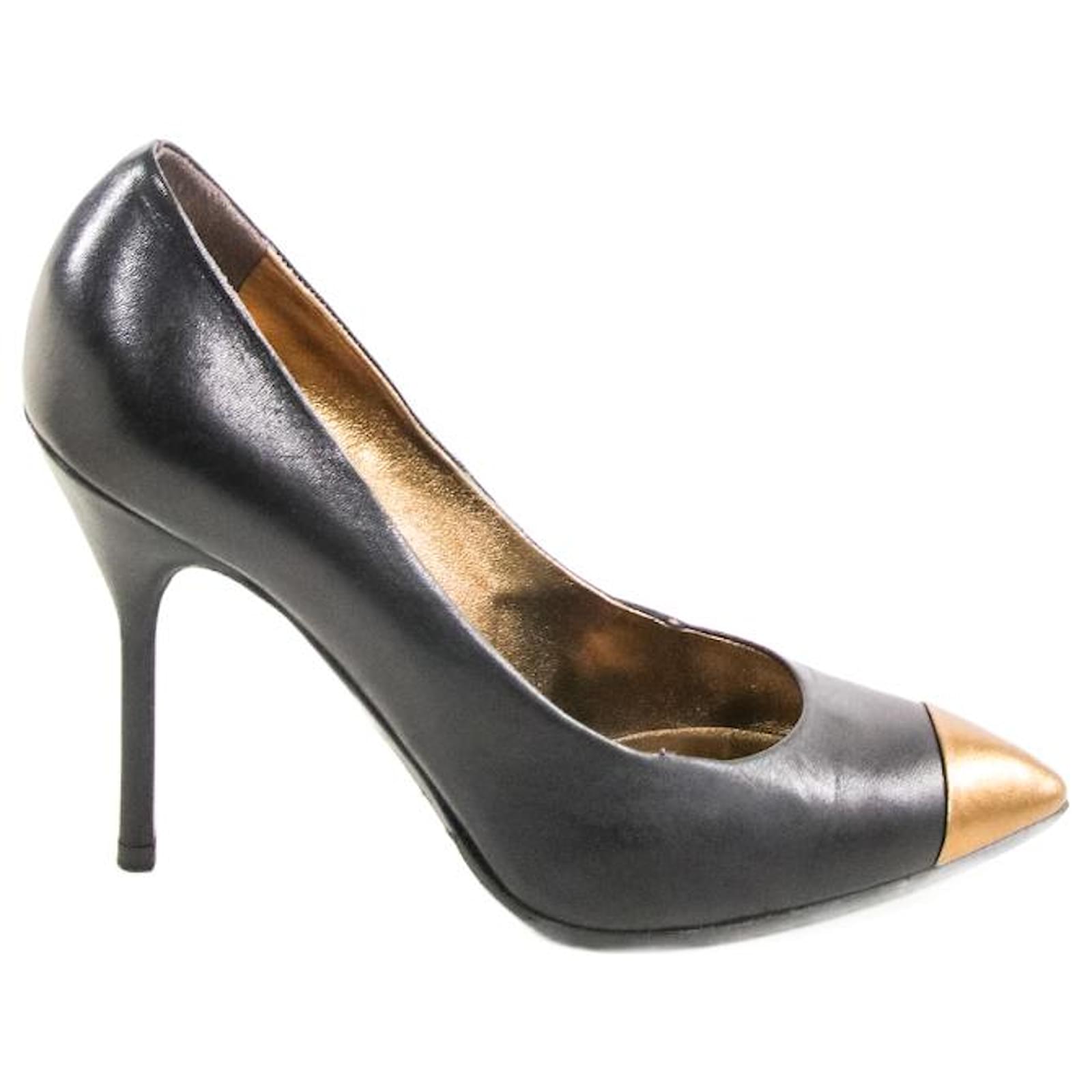 Saint Laurent pumps 35.5 Black Leather ref.646155 - Joli Closet