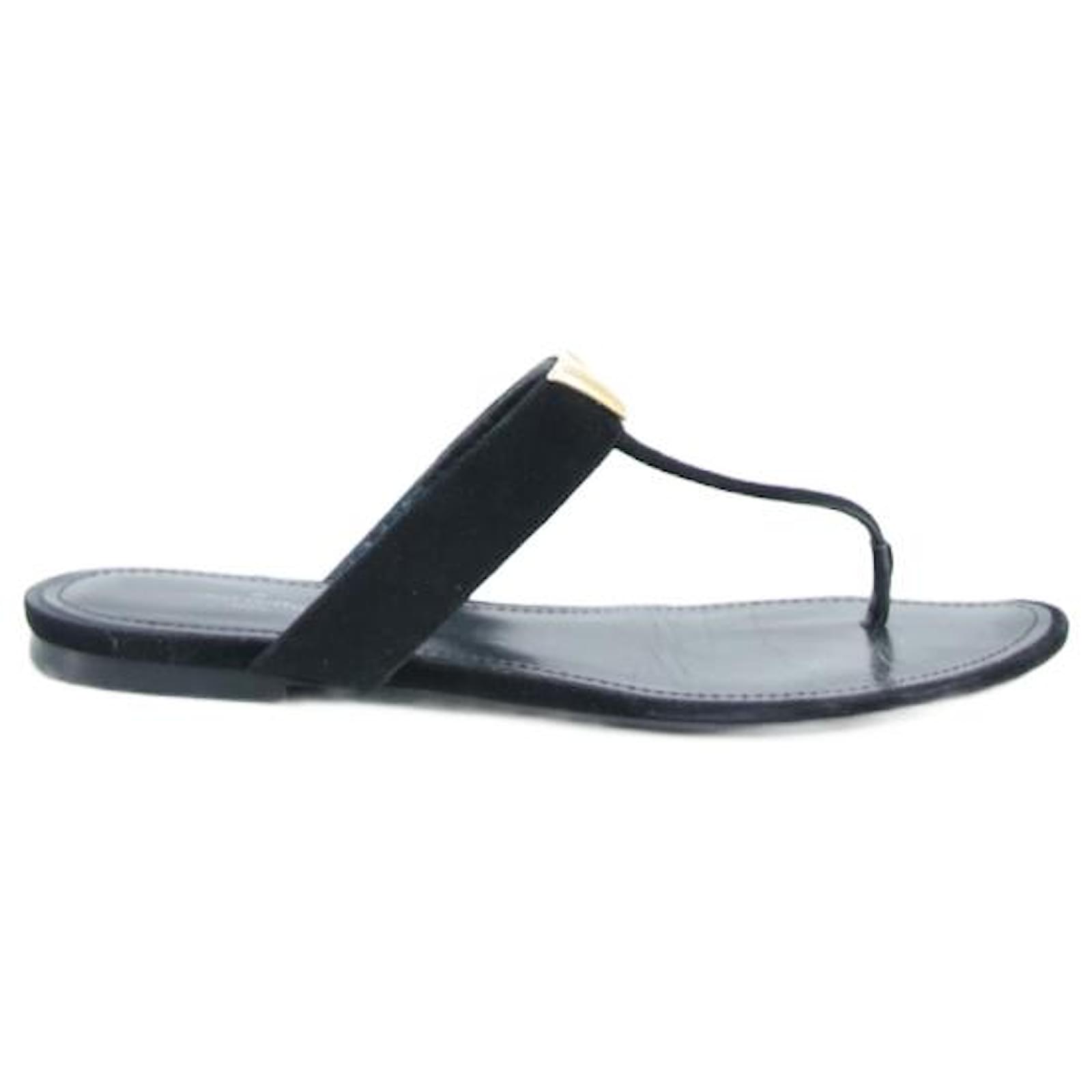 Louis Vuitton sandals 39 Black Deerskin ref.646839 - Joli Closet