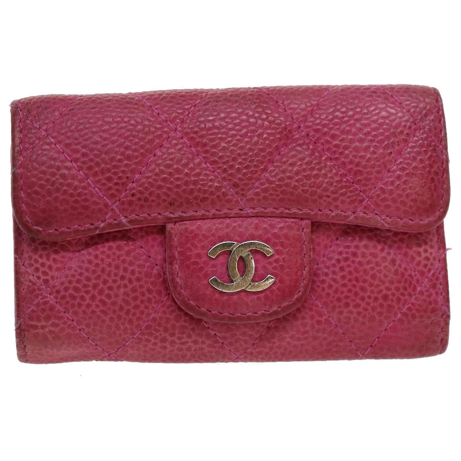 CHANEL Caviar Skin Key Case Pink CC Auth yk4910 Leather ref.647063 - Joli  Closet
