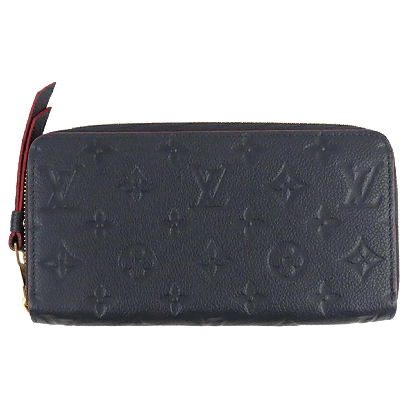 Louis Vuitton Long Wallet Zippy Wallet Monogram Empreinte Navy Leather  Women's