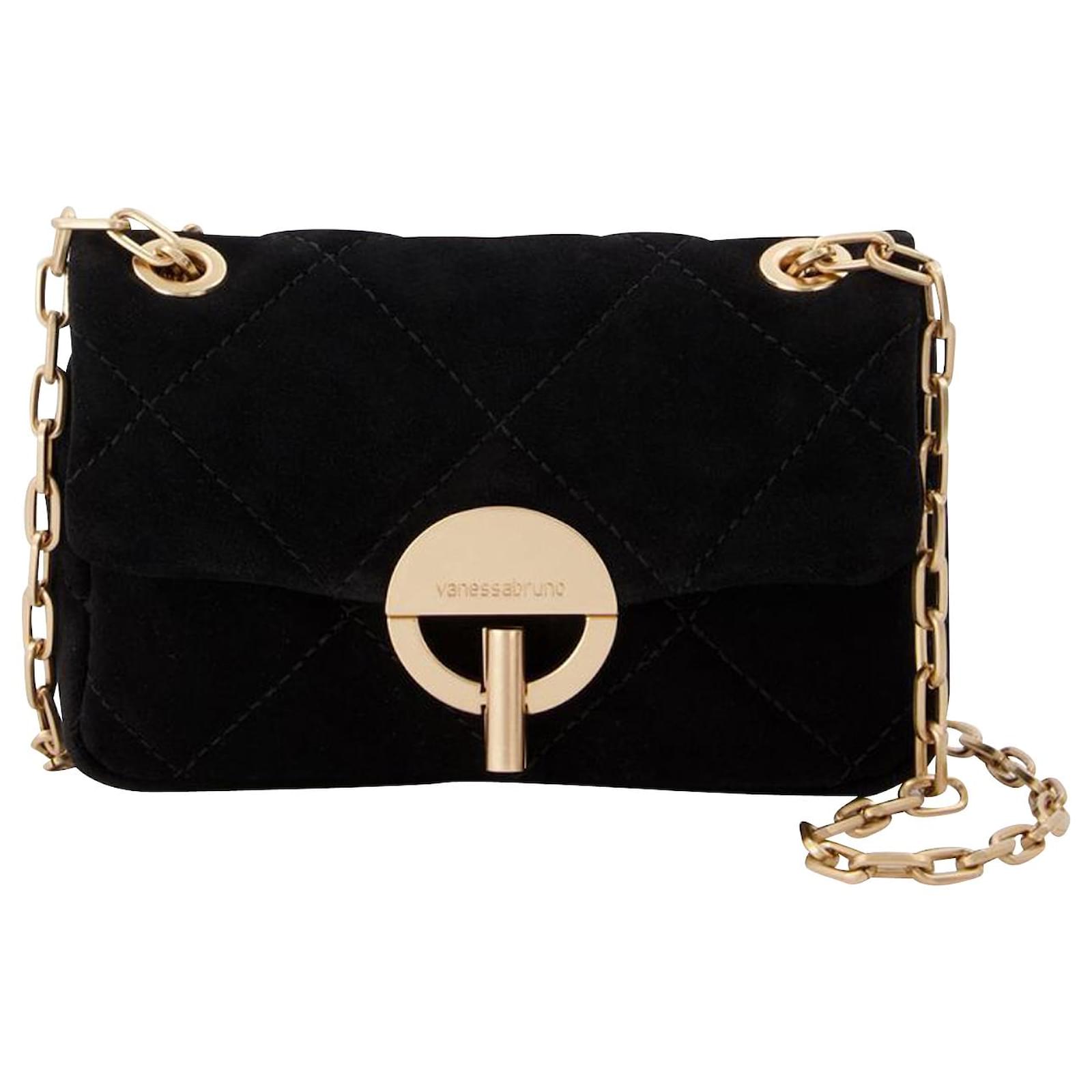Vanessa Bruno Sac Nano Moon en Cuir Noir ref.647835 - Joli Closet