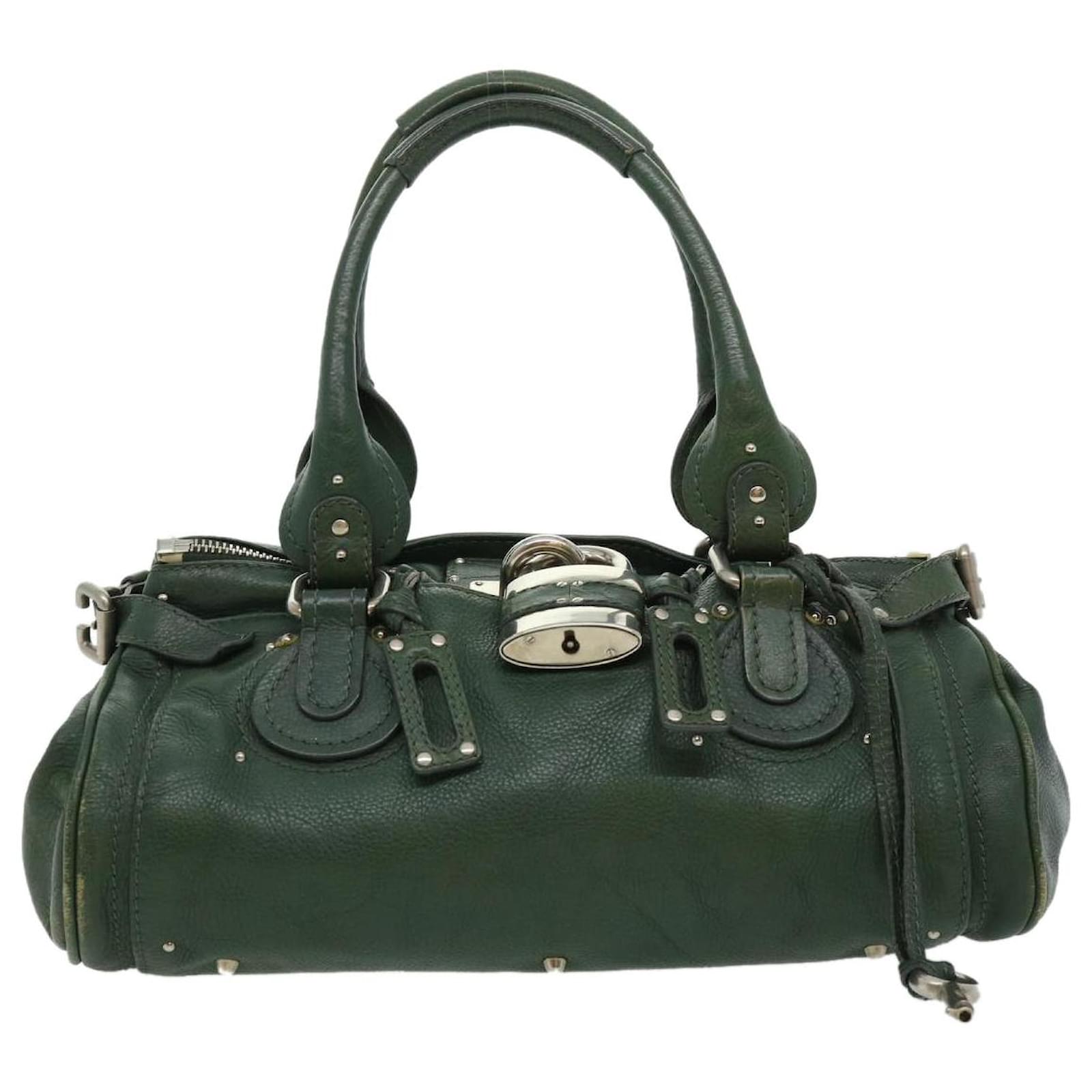 CHLOÉ PADDINGTON Grün Leder Joli Closet