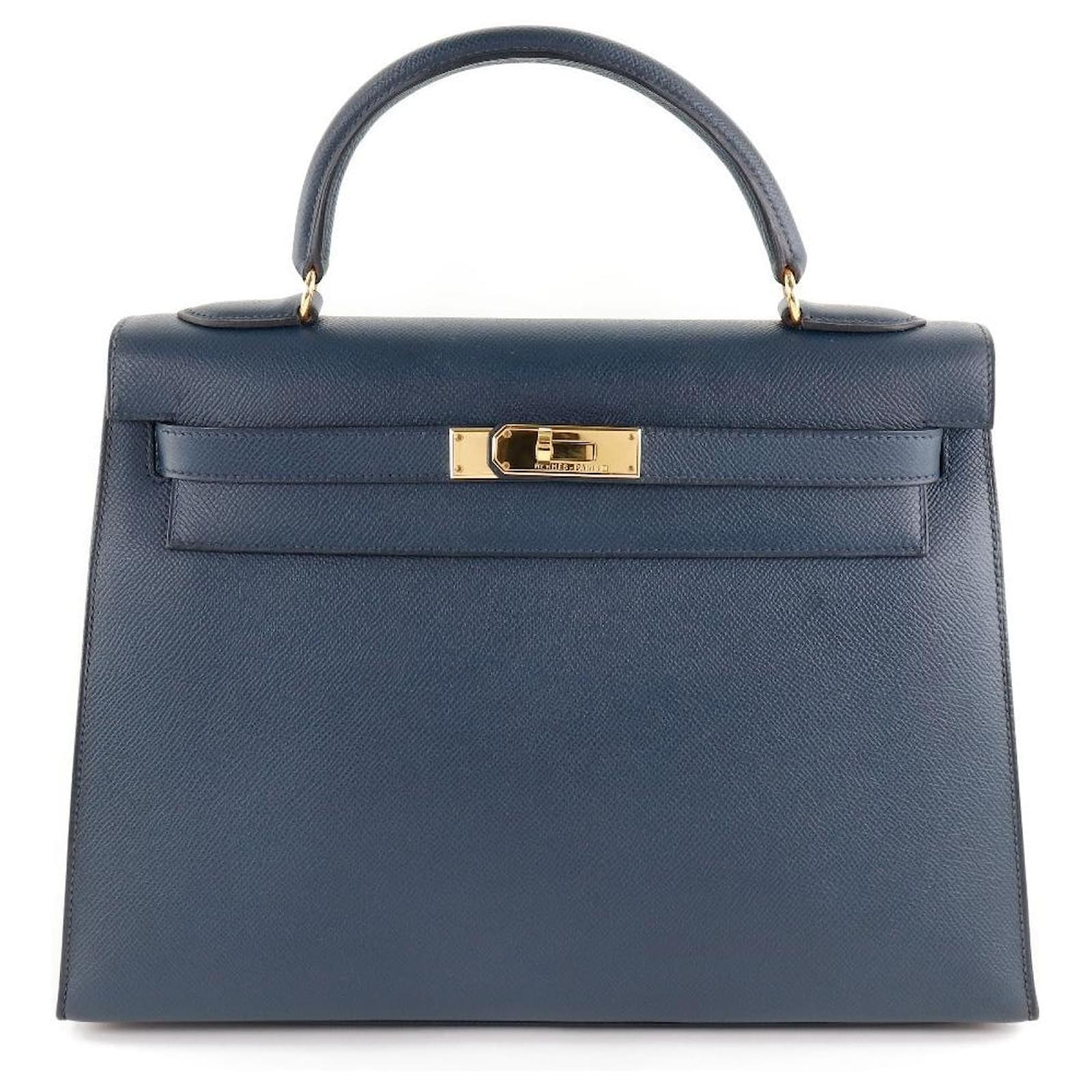 Hermès hermes kelly Navy blue Leather ref.648310 - Joli Closet