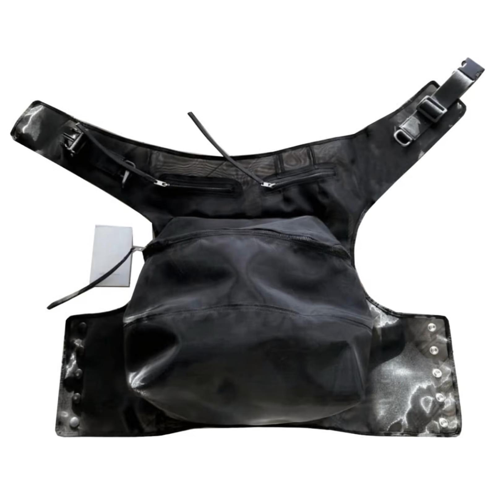 Rick Owens Rare unisex mesh bag Black Polyester ref.649276