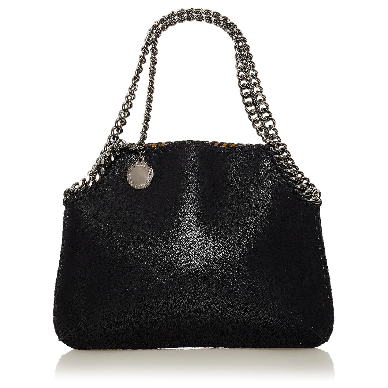 Stella Mc Cartney Stella McCartney Black Falabella Fold-Over Satchel ...