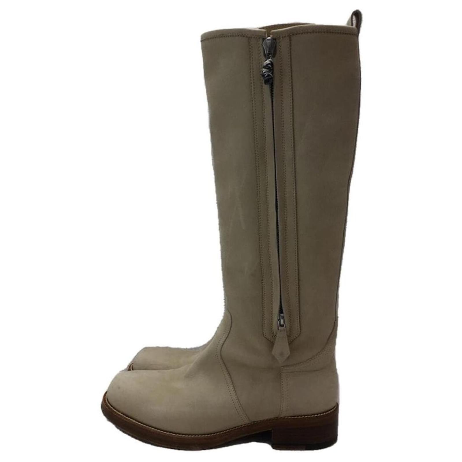 Hermès Boots Beige Leather ref.649584 Joli Closet