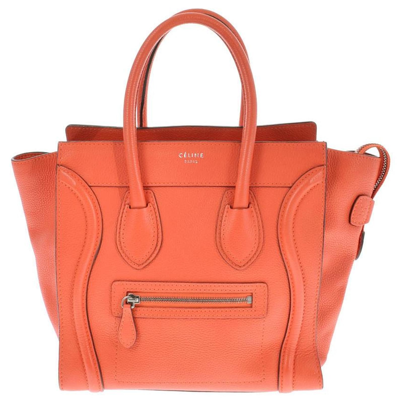 Céline Luggage Orange Leather ref.649736 - Joli Closet