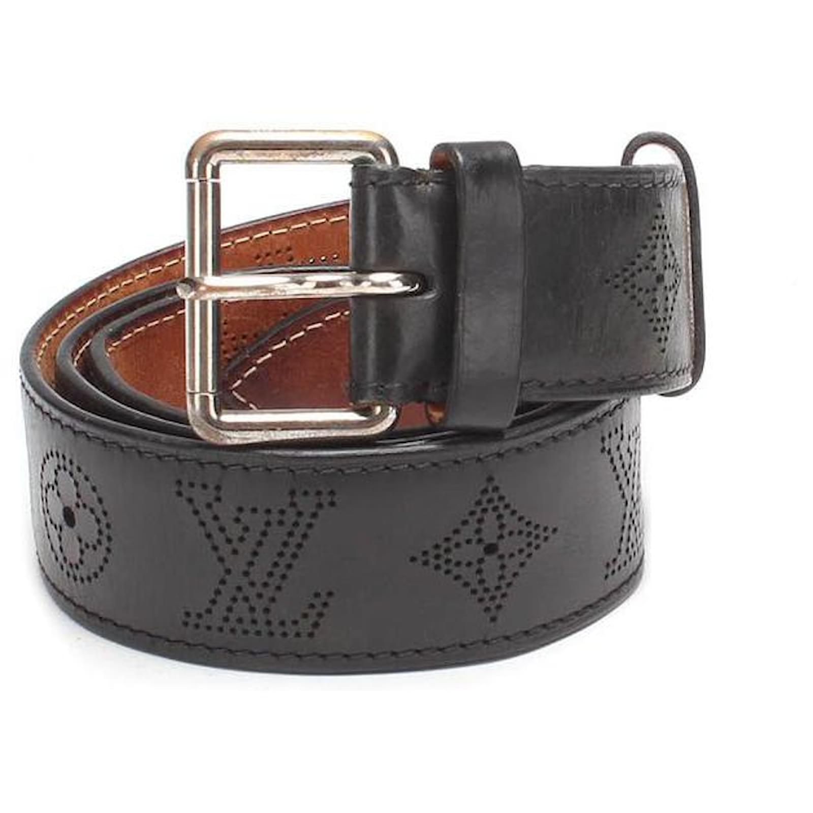 Louis Vuitton Monogram Black Leather Belt
