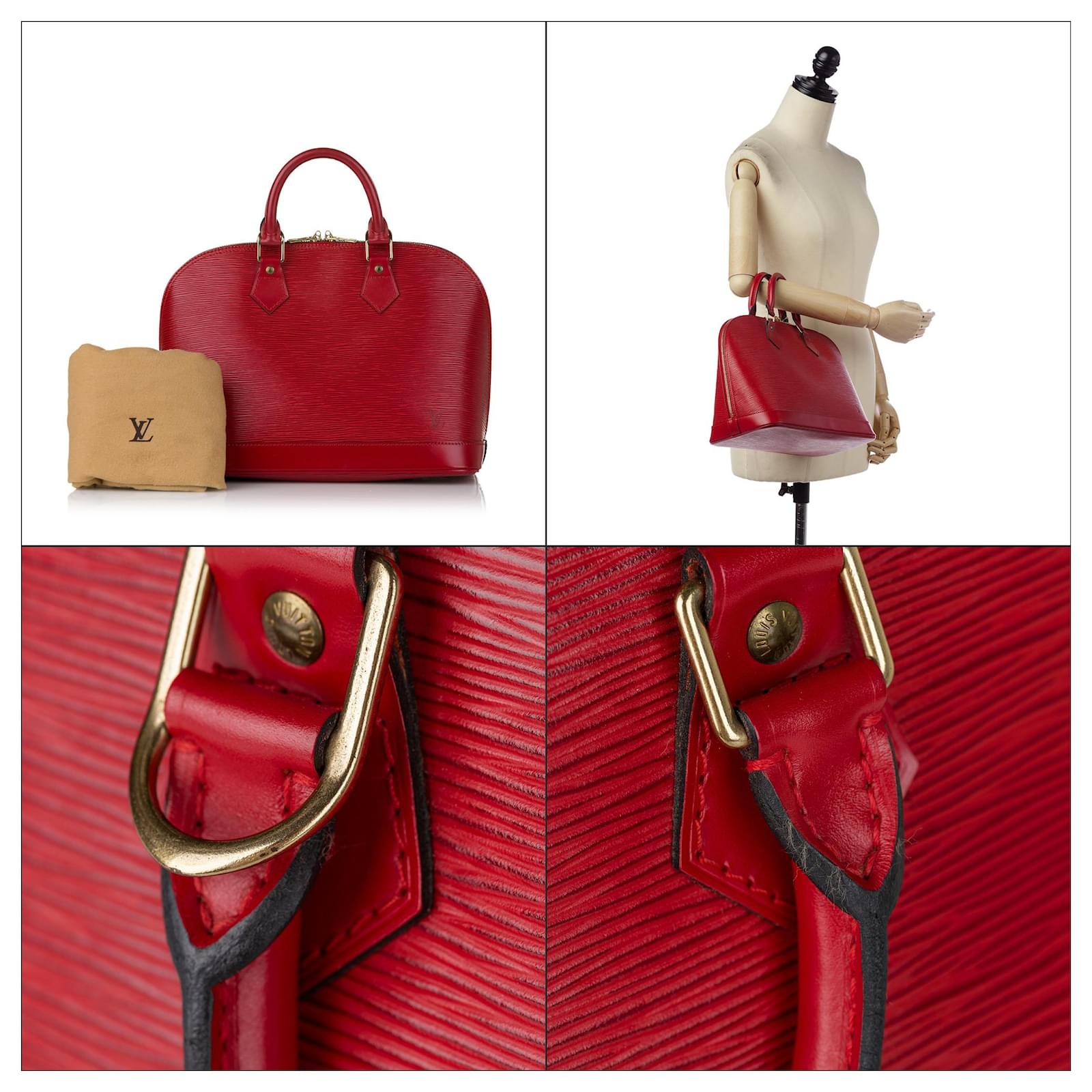 Louis Vuitton Red Epi Alma PM Leather ref.650623 - Joli Closet