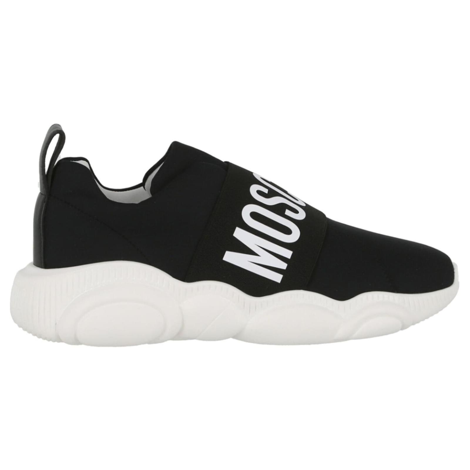 Moschino Girls Sneakers In Black 1