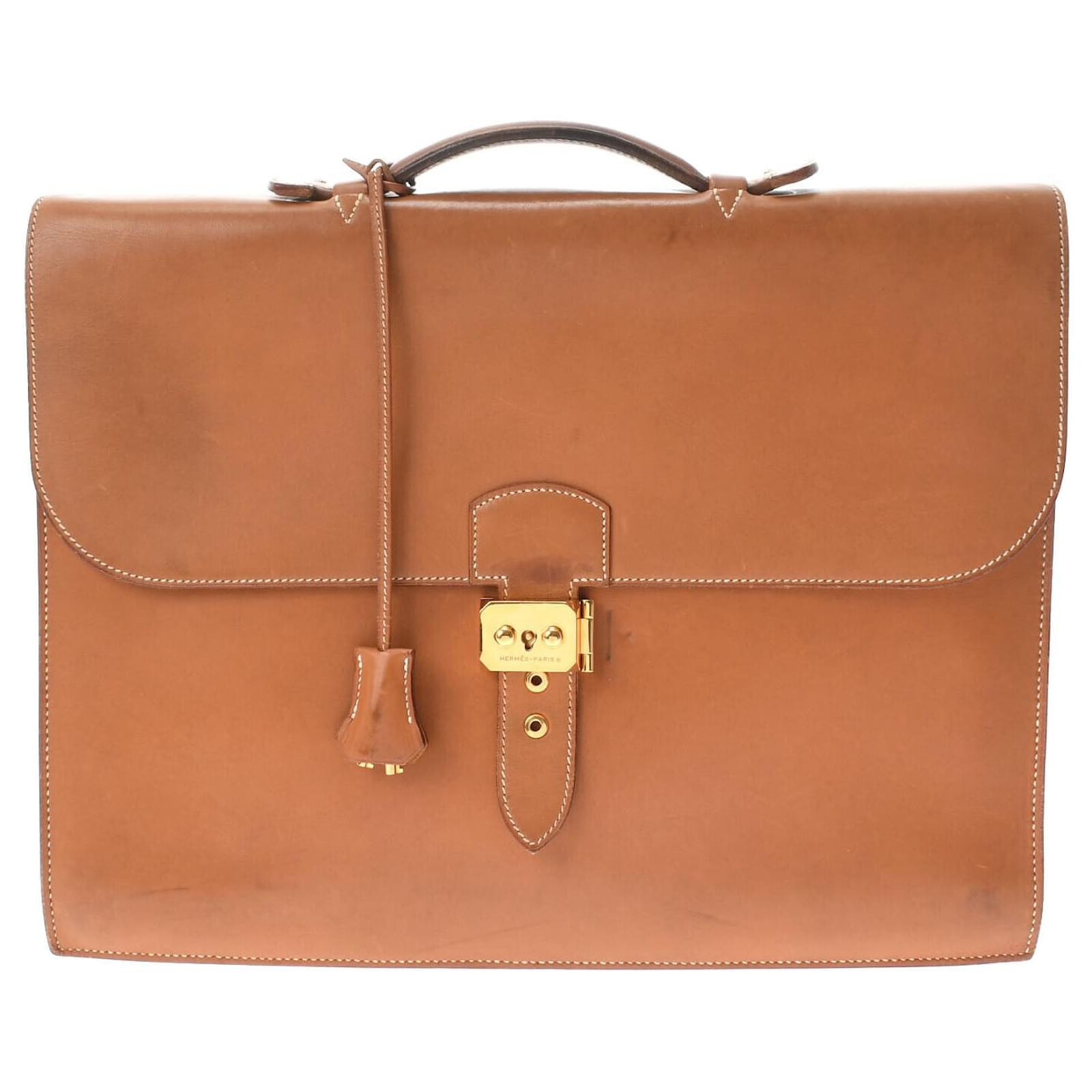Hermès Sac à dépêches Brown Leather ref.651360 - Joli Closet