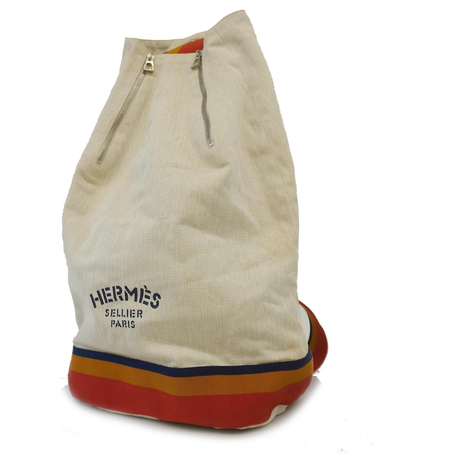 Hermès Cavalier Sling Beige Cloth ref.651414 - Joli Closet