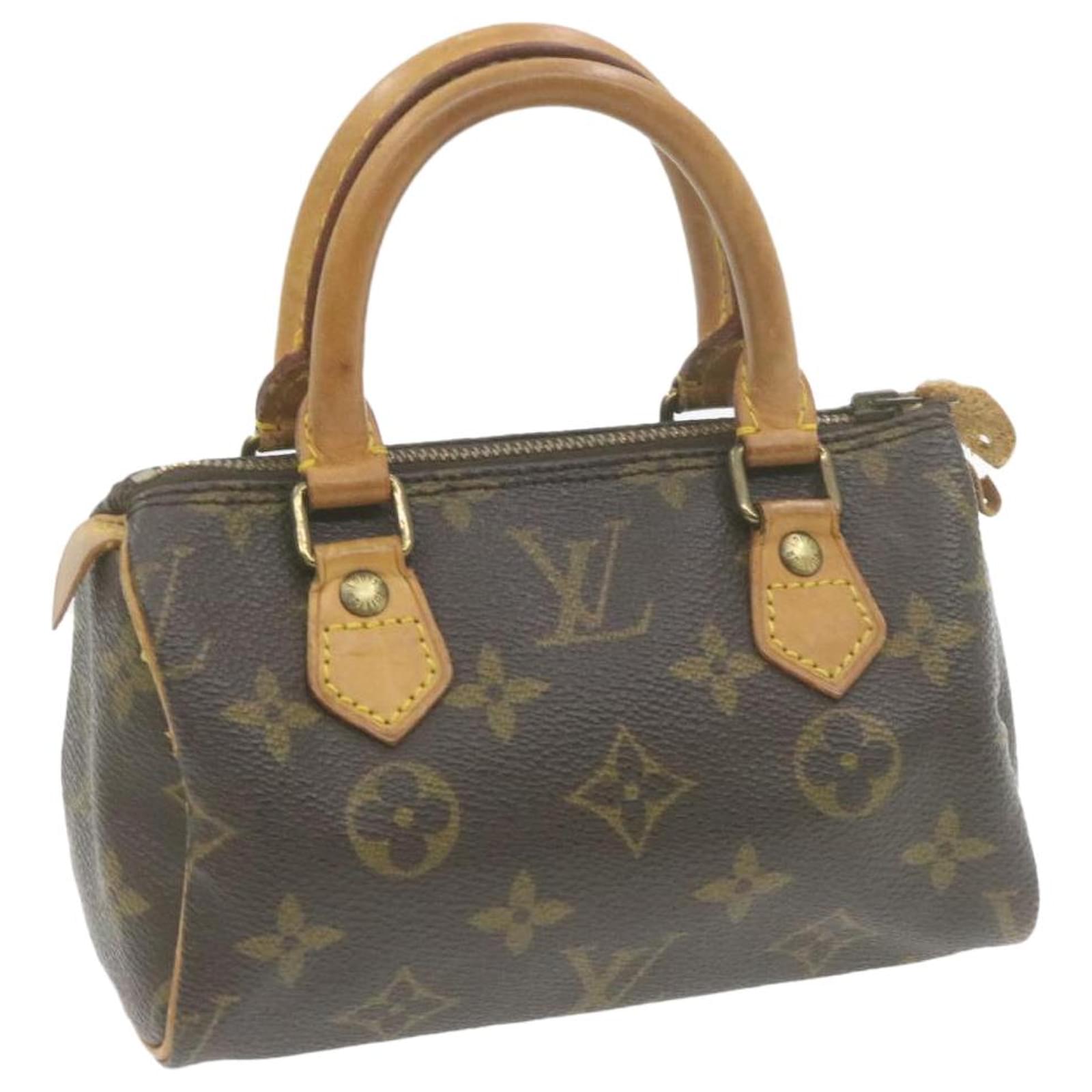 Speedy cloth handbag Louis Vuitton Brown in Cloth - 33856633