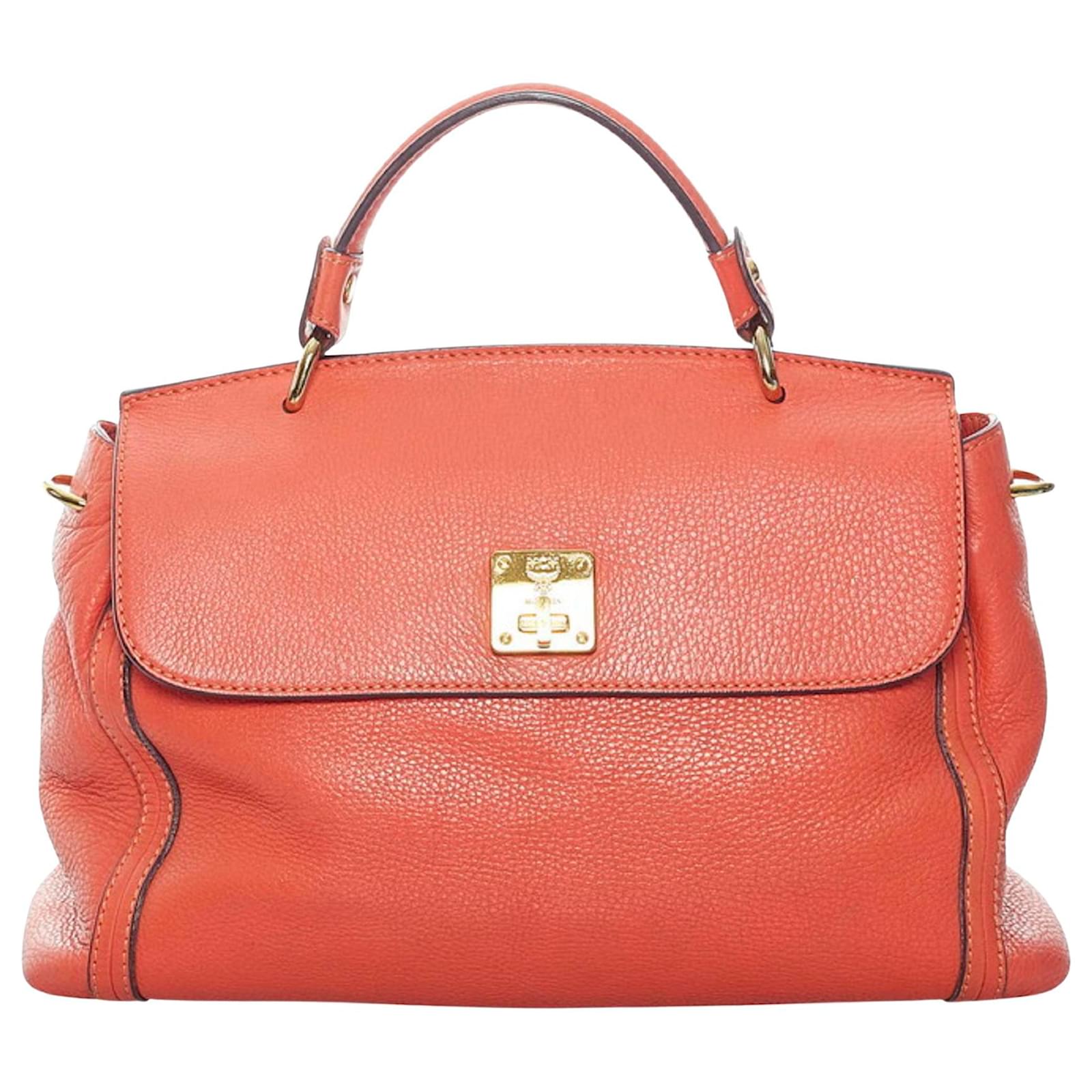 MCM Orange Leather ref.652807 Joli Closet