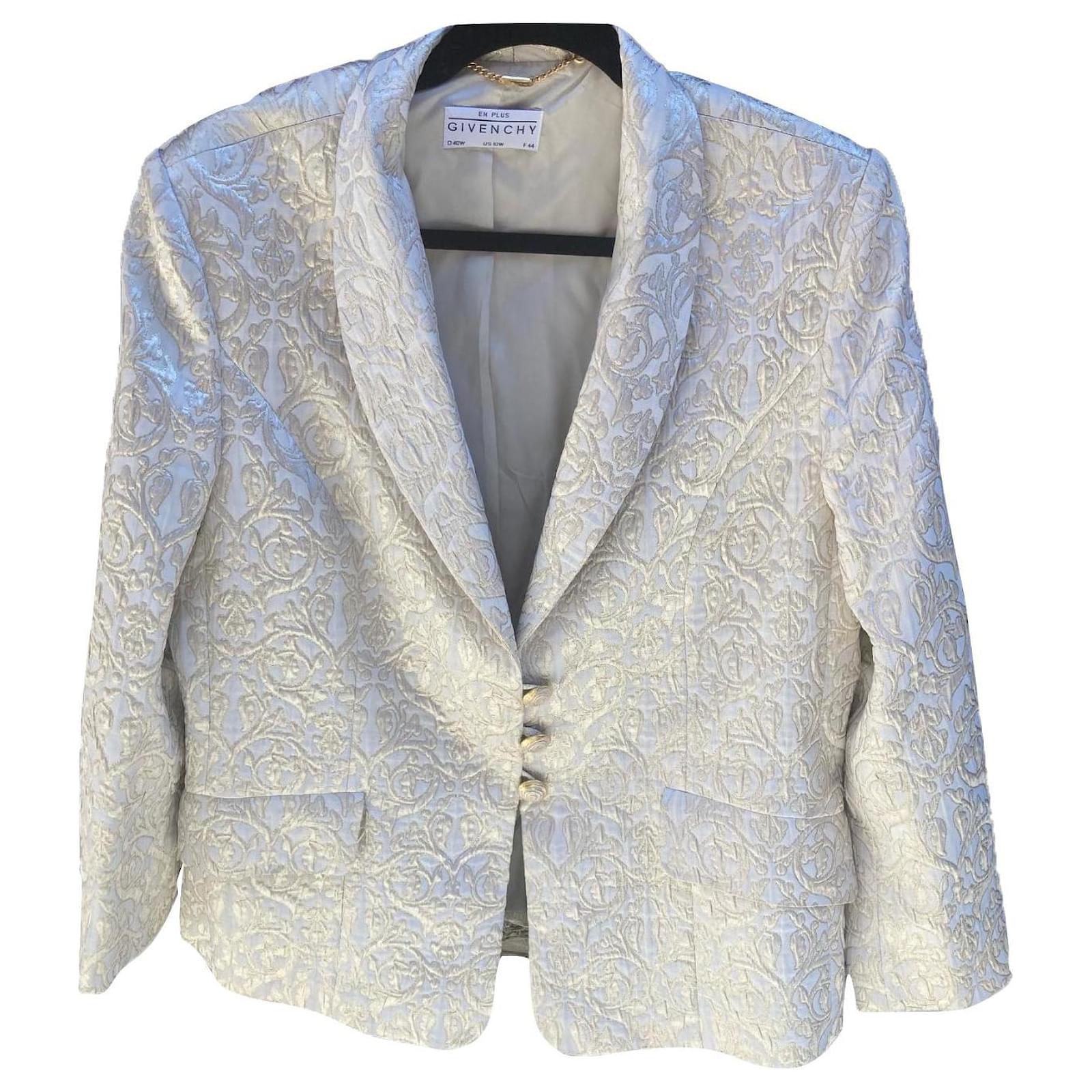 Superb timeless blazer Givenchy Silvery Gold hardware Cotton Polyester   - Joli Closet