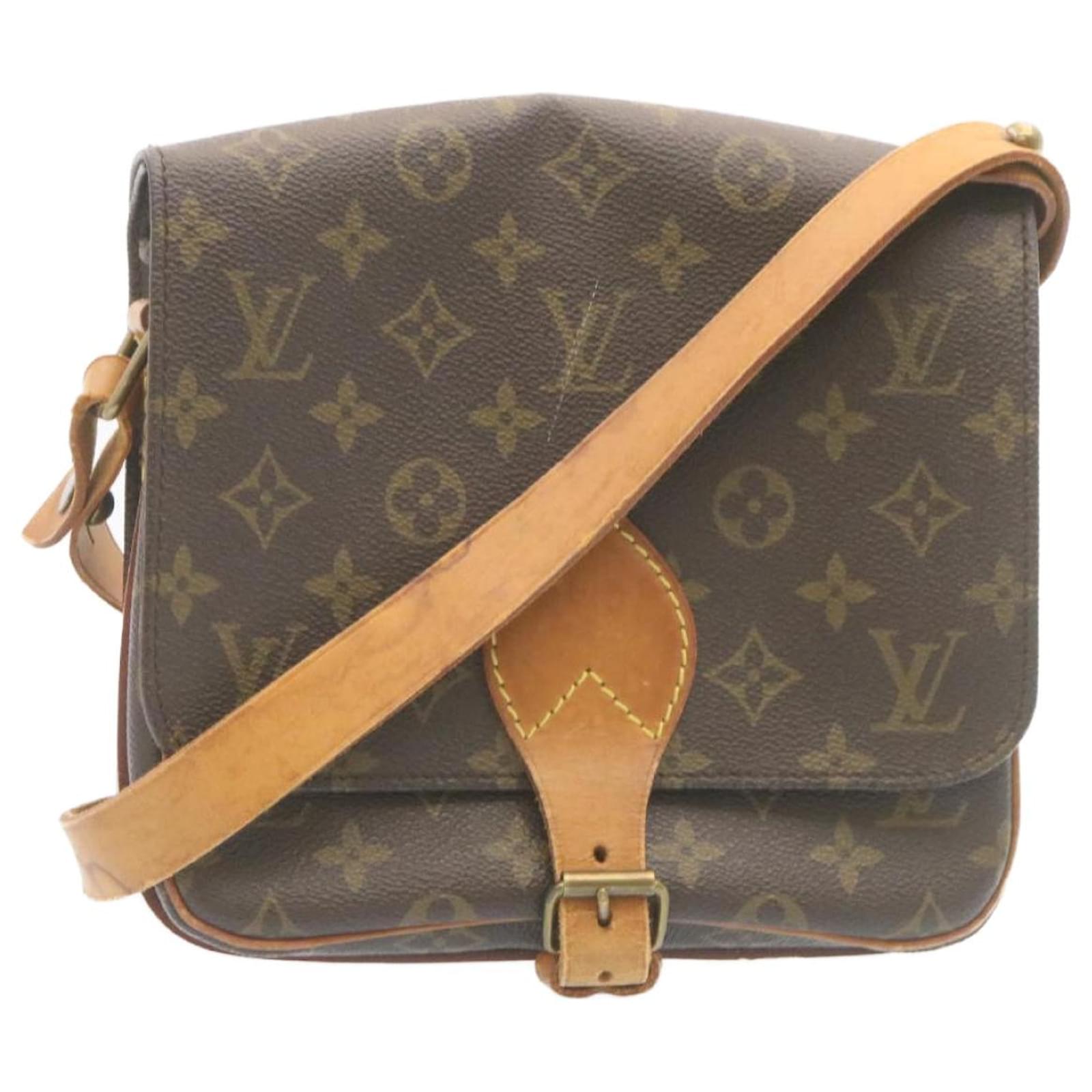 LOUIS VUITTON Monogram Cartouchiere MM Shoulder Bag M51253 LV Auth rz283