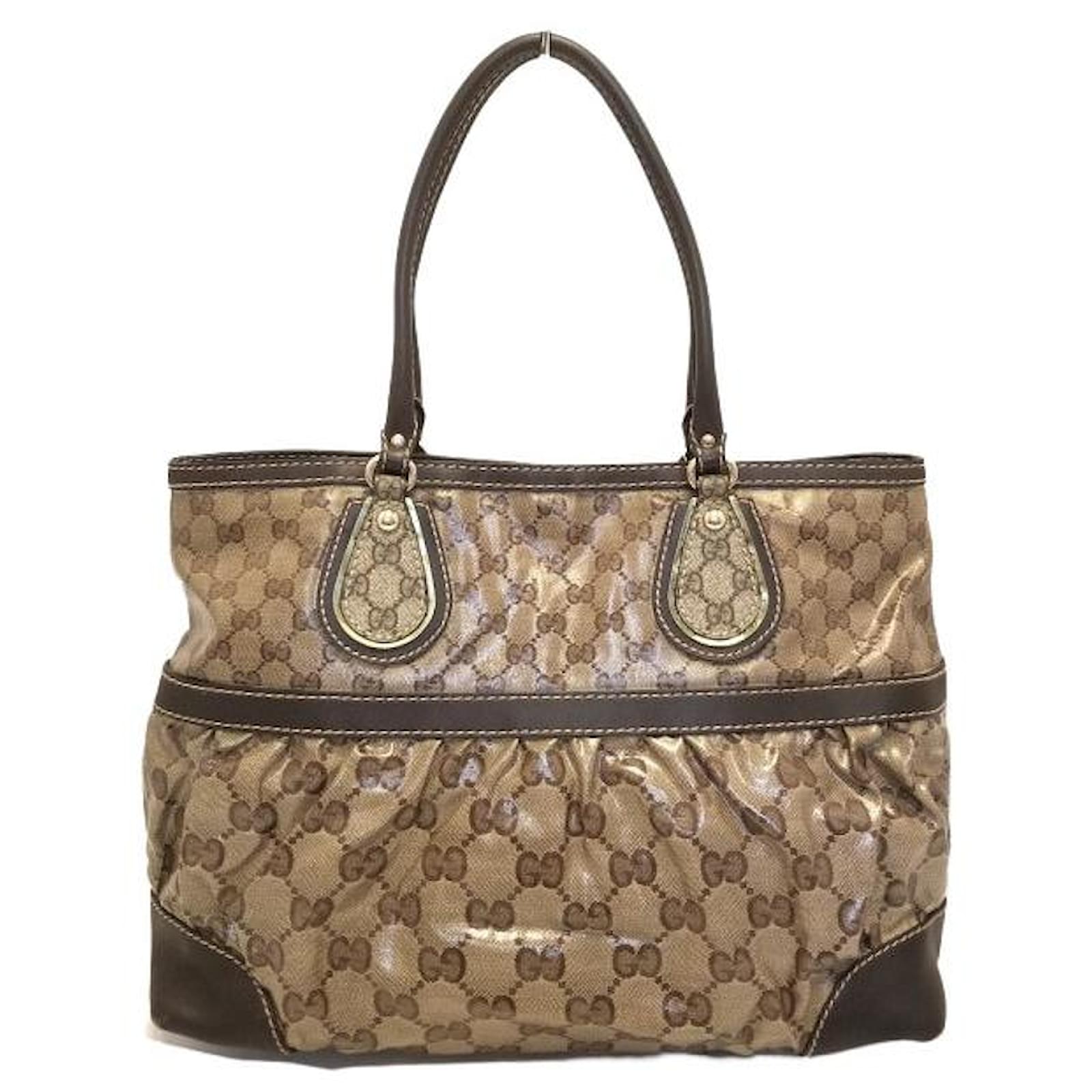 Gucci GG crystal Brown Leather ref.653595 - Joli Closet