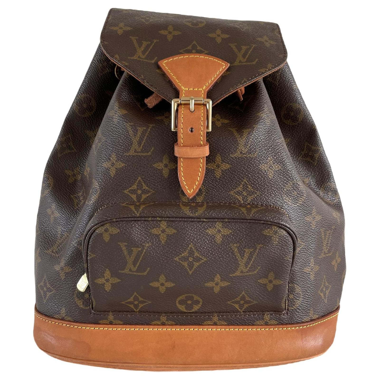 Louis Vuitton Vintage Montsouris Backpack Monogram Canvas mm Brown