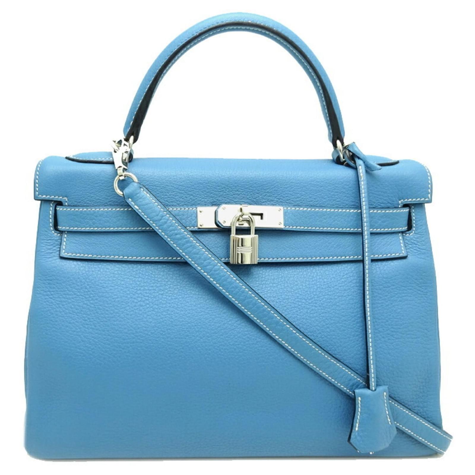 Hermès Kelly Light blue Leather ref.654187 - Joli Closet