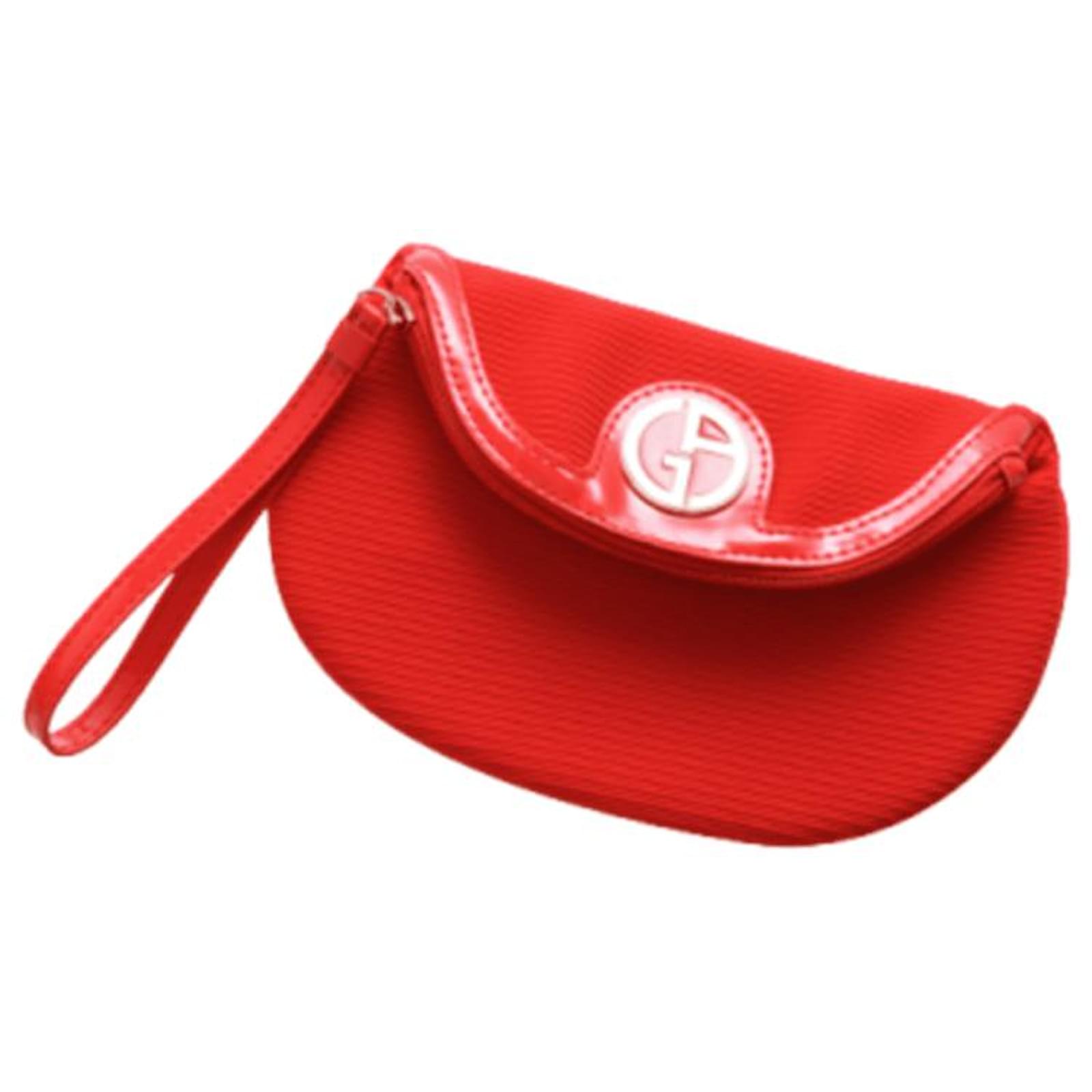 Giorgio Armani | Bags | Giorgio Armani Cosmetic Bag Clutch Handbag Purse  Soft 3 Pocket Zip Black | Poshmark