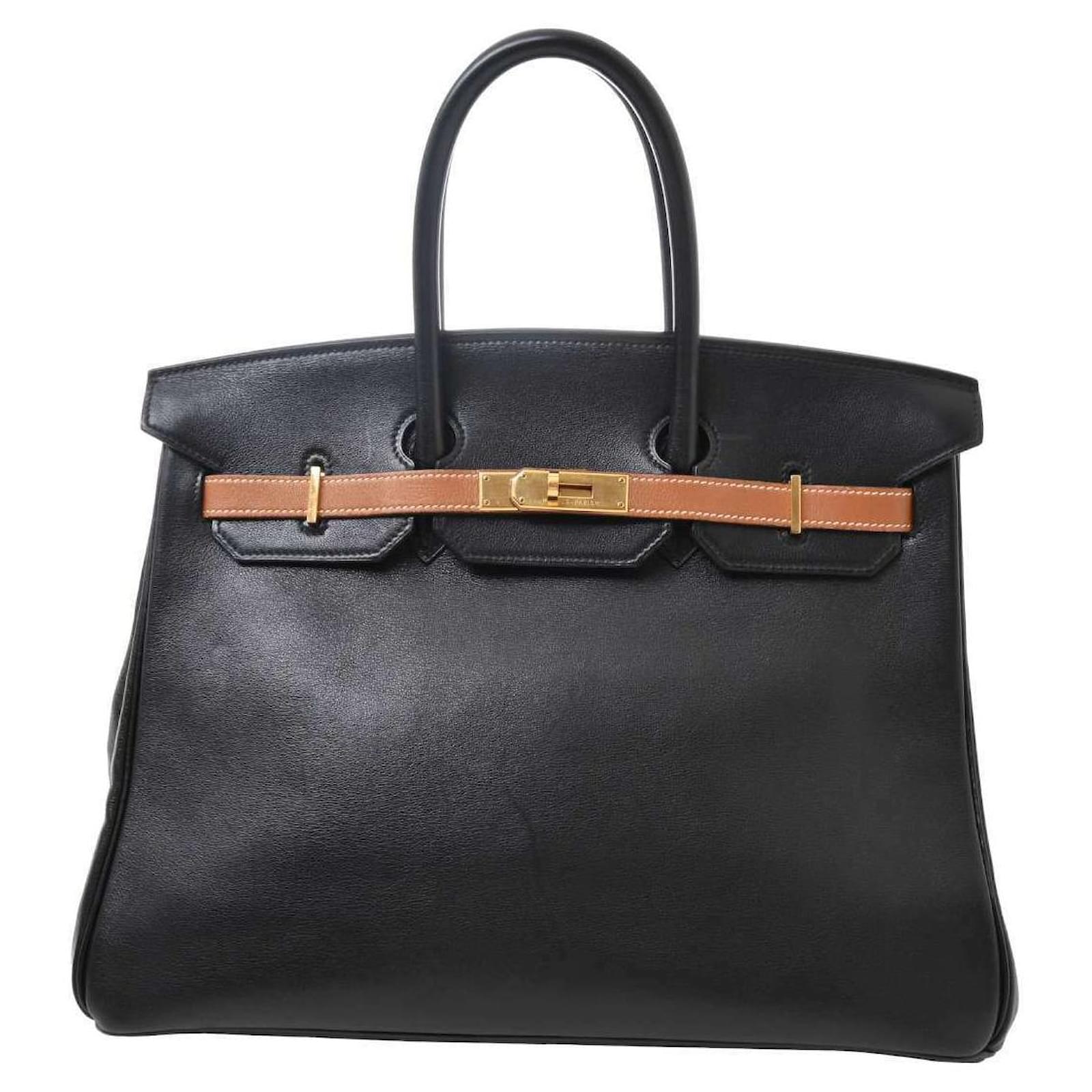 Hermès HERMES BIRKIN 35 Black Leather ref.654357 - Joli Closet