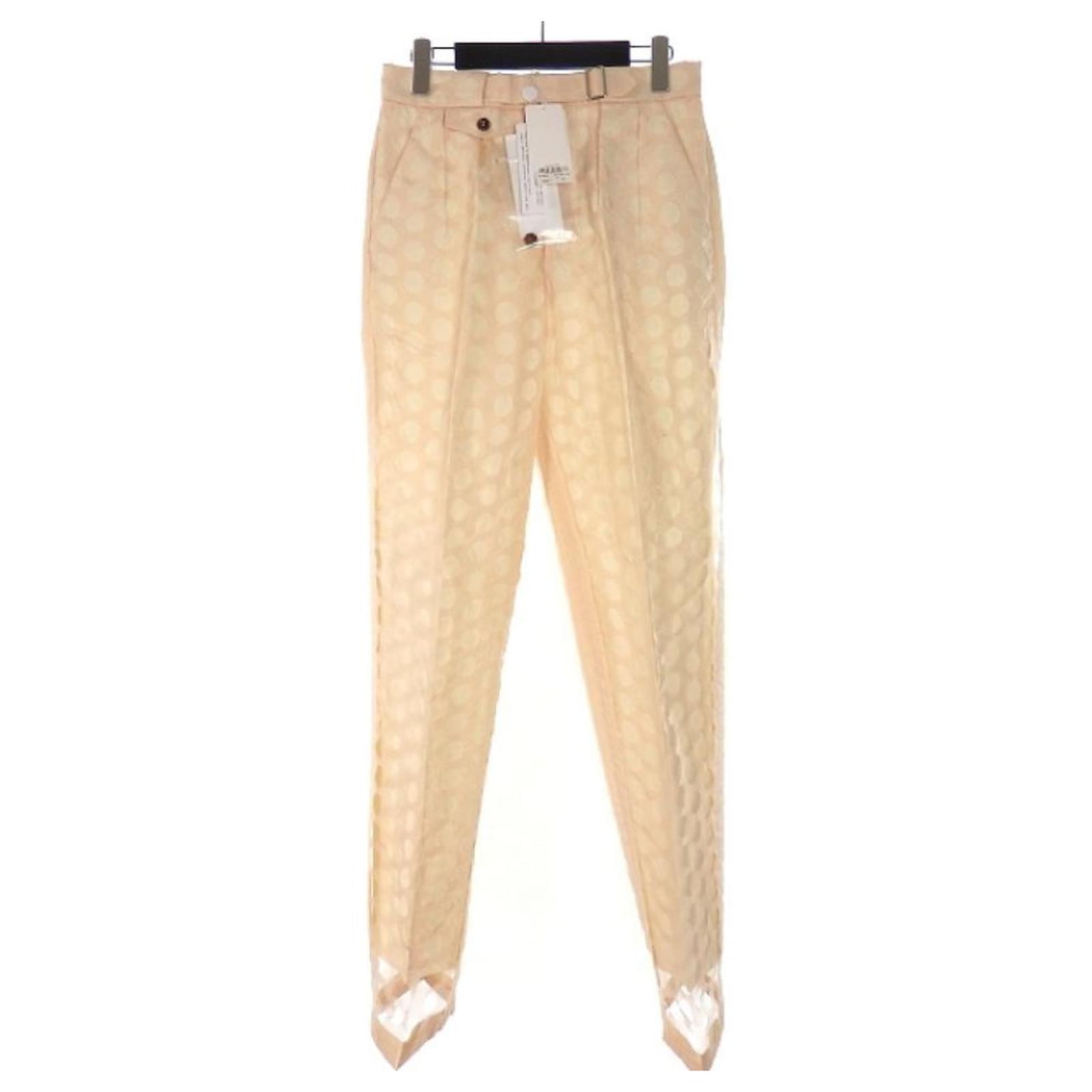 * Maison Margiela Maison Margiela 20SS Dot Punching 2 Tuck Pants Slacks 40  Pink/Beige