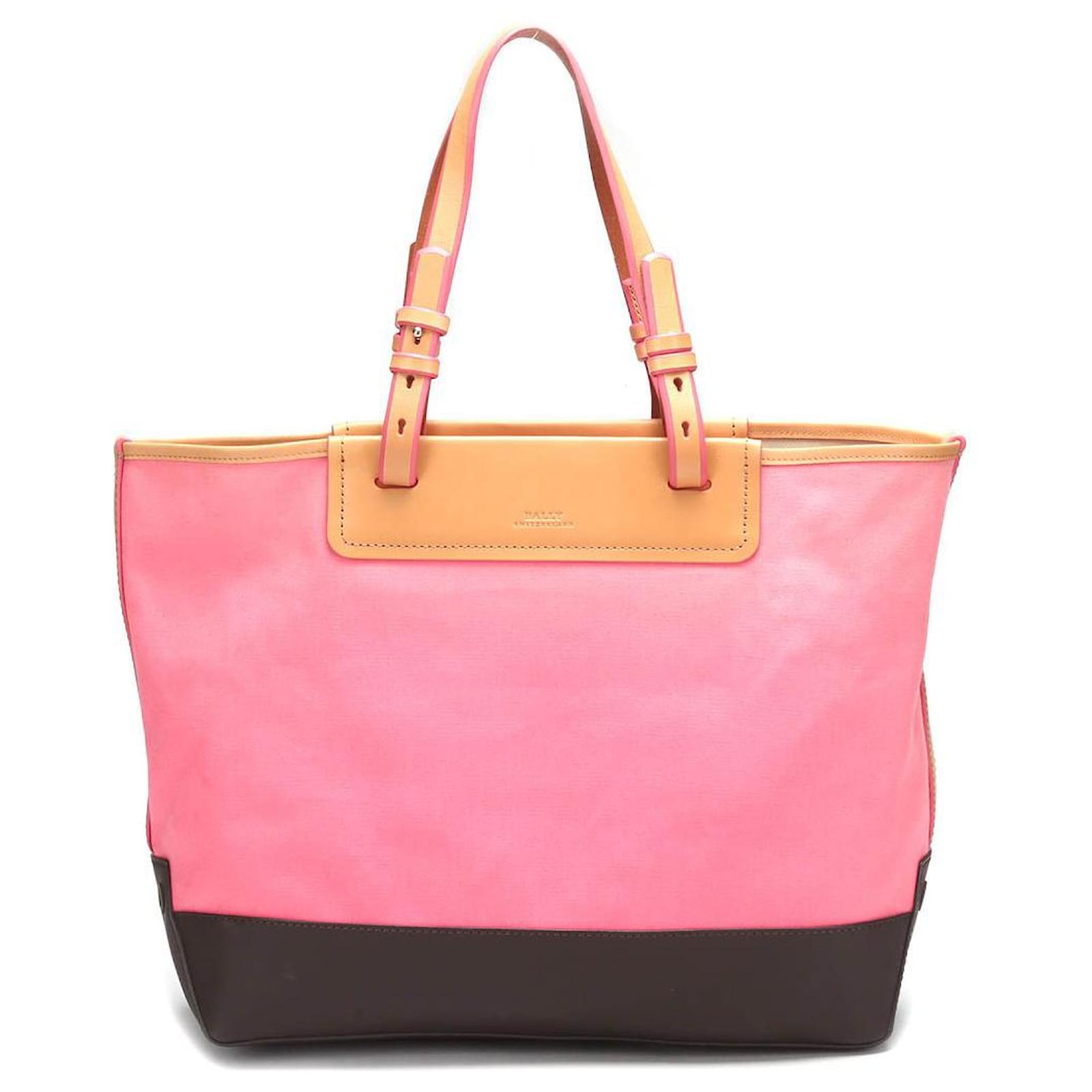 bally Canvas Tote Bag pink Cloth ref.654754 - Joli Closet