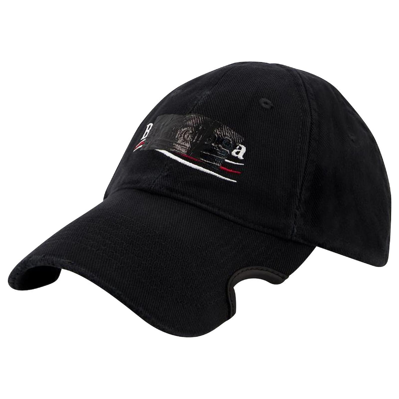 Balenciaga Gaffer Baseball Cap in Black Cotton ref.654777