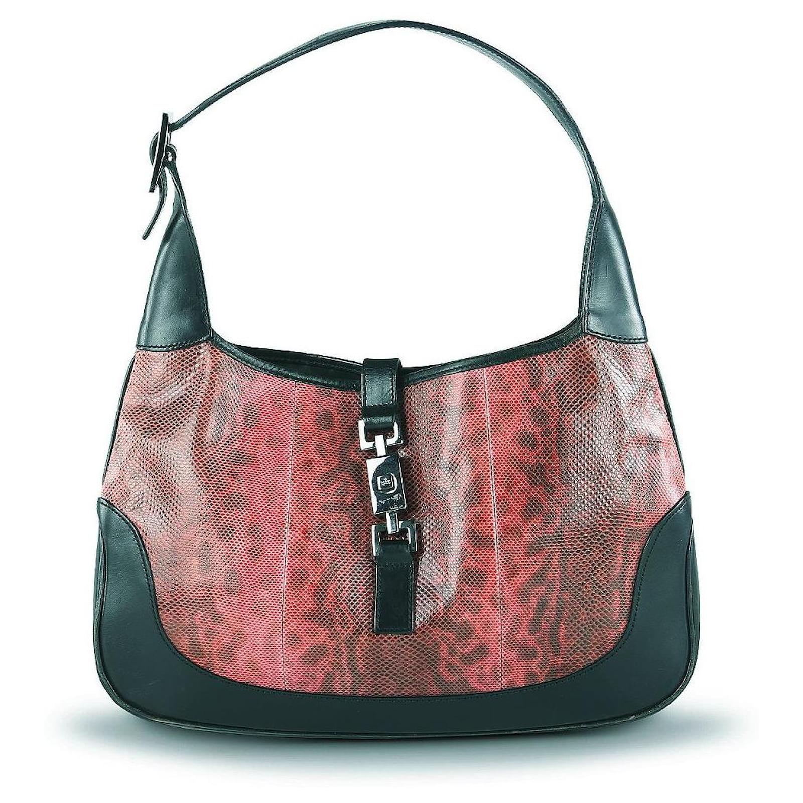 Gucci Red Snakeskin Leather Jackie Shoulder Bag ref.655840 - Joli Closet