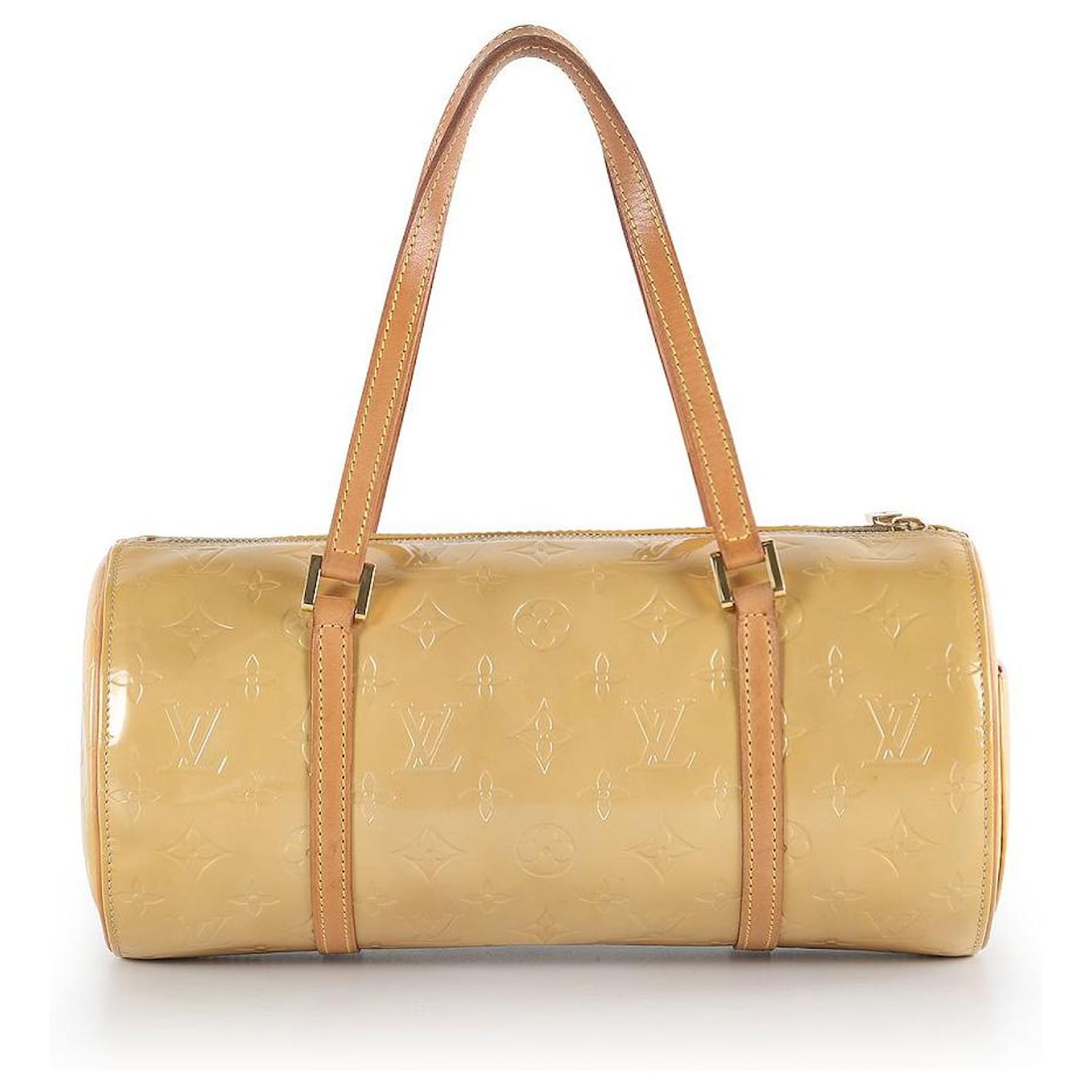 Louis Vuitton Yellow Monogram Vernis Papillon 30 Bedford Vintage Bag Leather  ref.656090 - Joli Closet