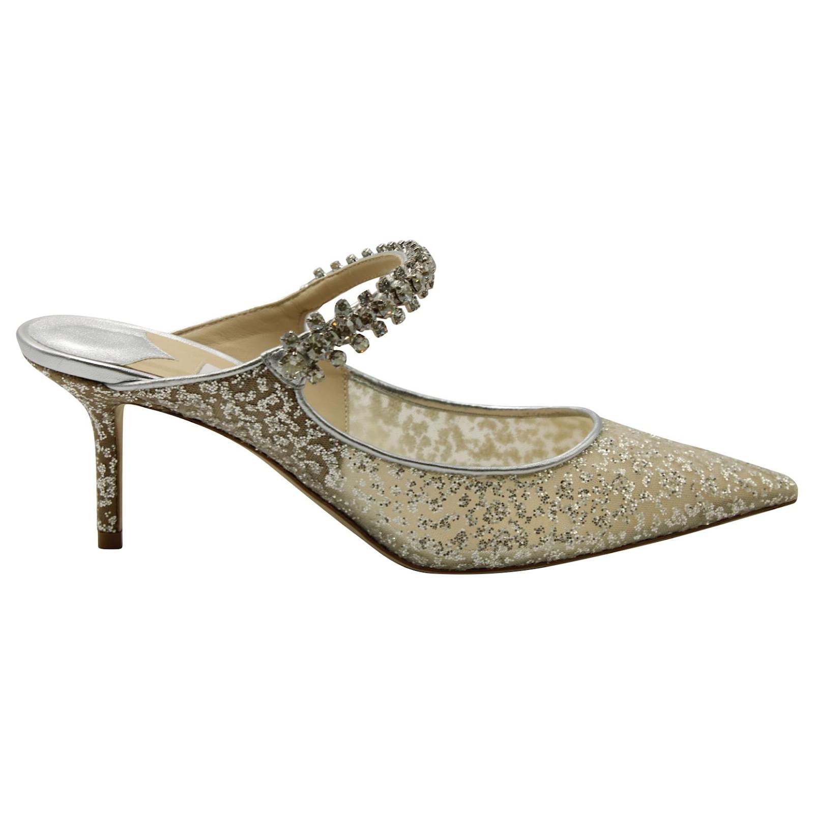 Choo Shoes Jimmy Choo Glitter Mules Bing 65 Sandy Glitter Mules