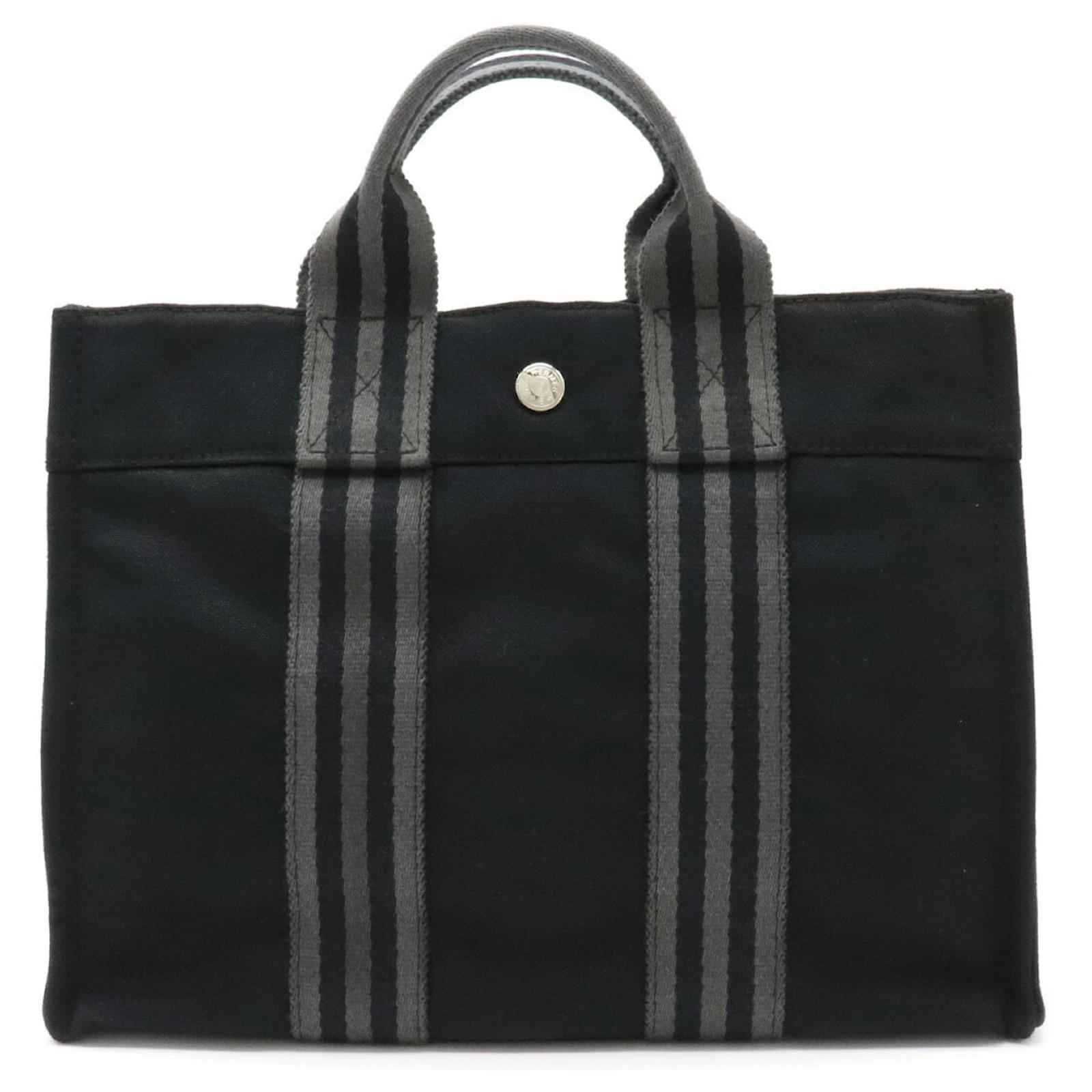 Hermès Fourre Tout Black Cloth ref.657297 - Joli Closet