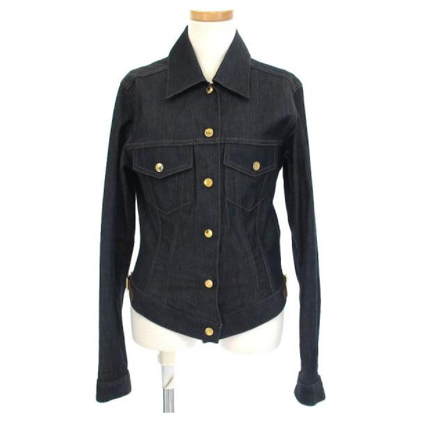 Gucci Jackets Navy blue Cotton Polyurethane ref.657309 Joli Closet