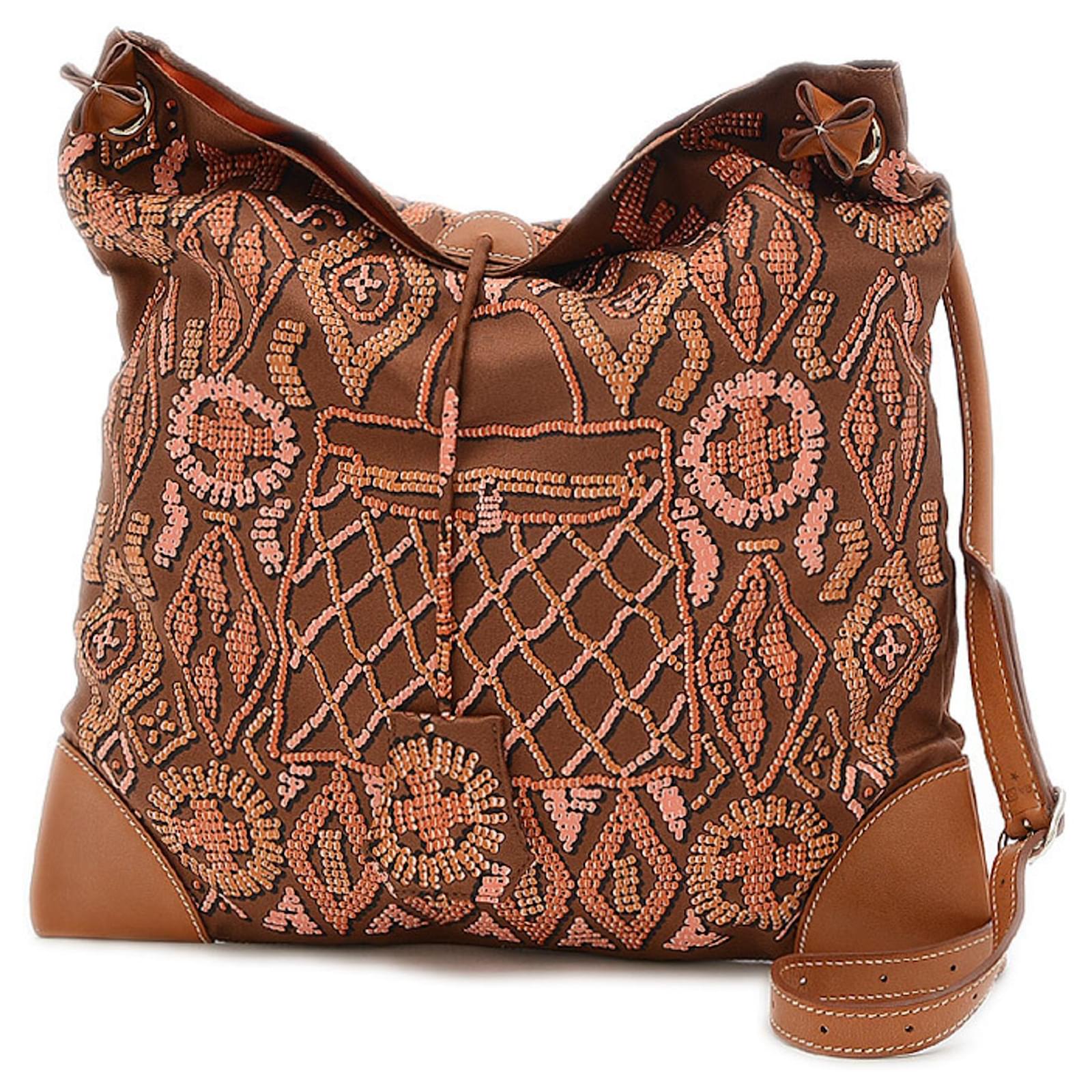 Hermes Silky City Bag Printed Silk and Leather PM