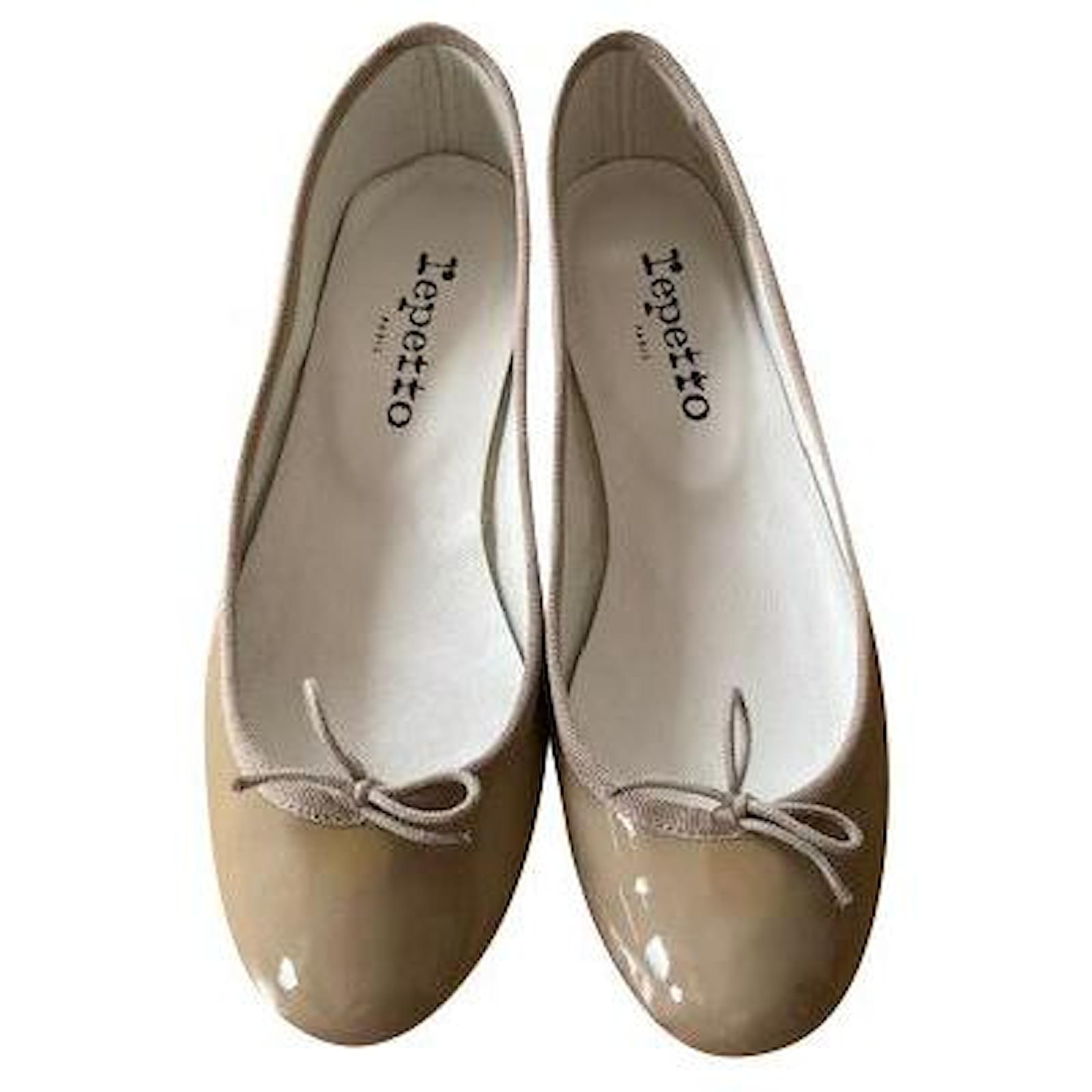 New Repetto Cendrillon ballerinas in beige patent leather 36,5.
