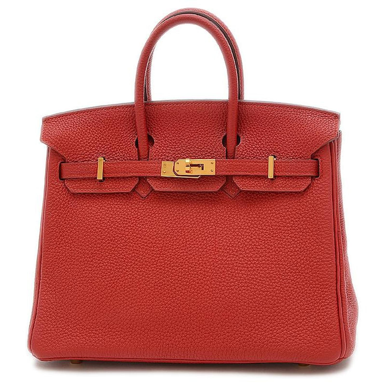 Hermès HERMES BIRKIN 25 Red Leather ref.657868 Joli Closet